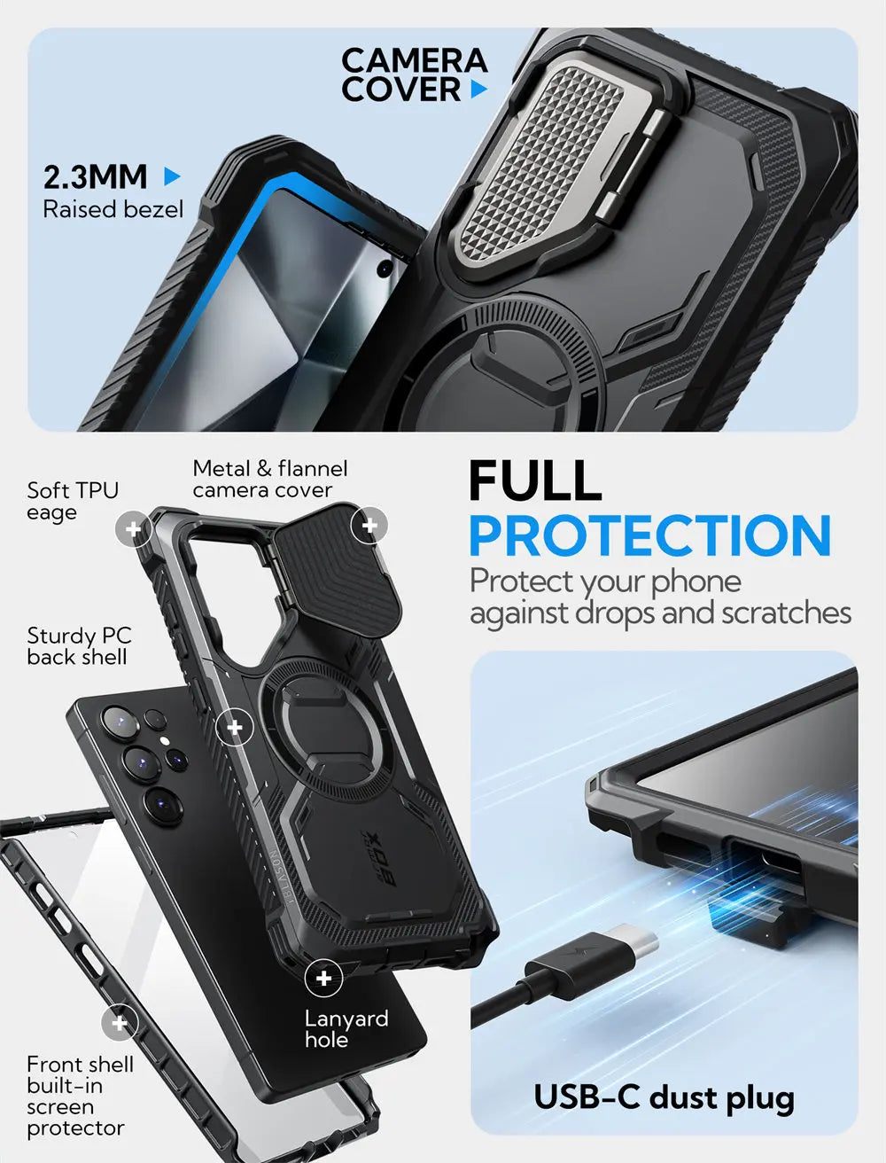 Galaxy S25 Ultra Case - BLASON Armorbox Full Body Protective Cover with Military-Grade Drop Protection | Perfect for Outdoor Adventures, Travel & Daily Use