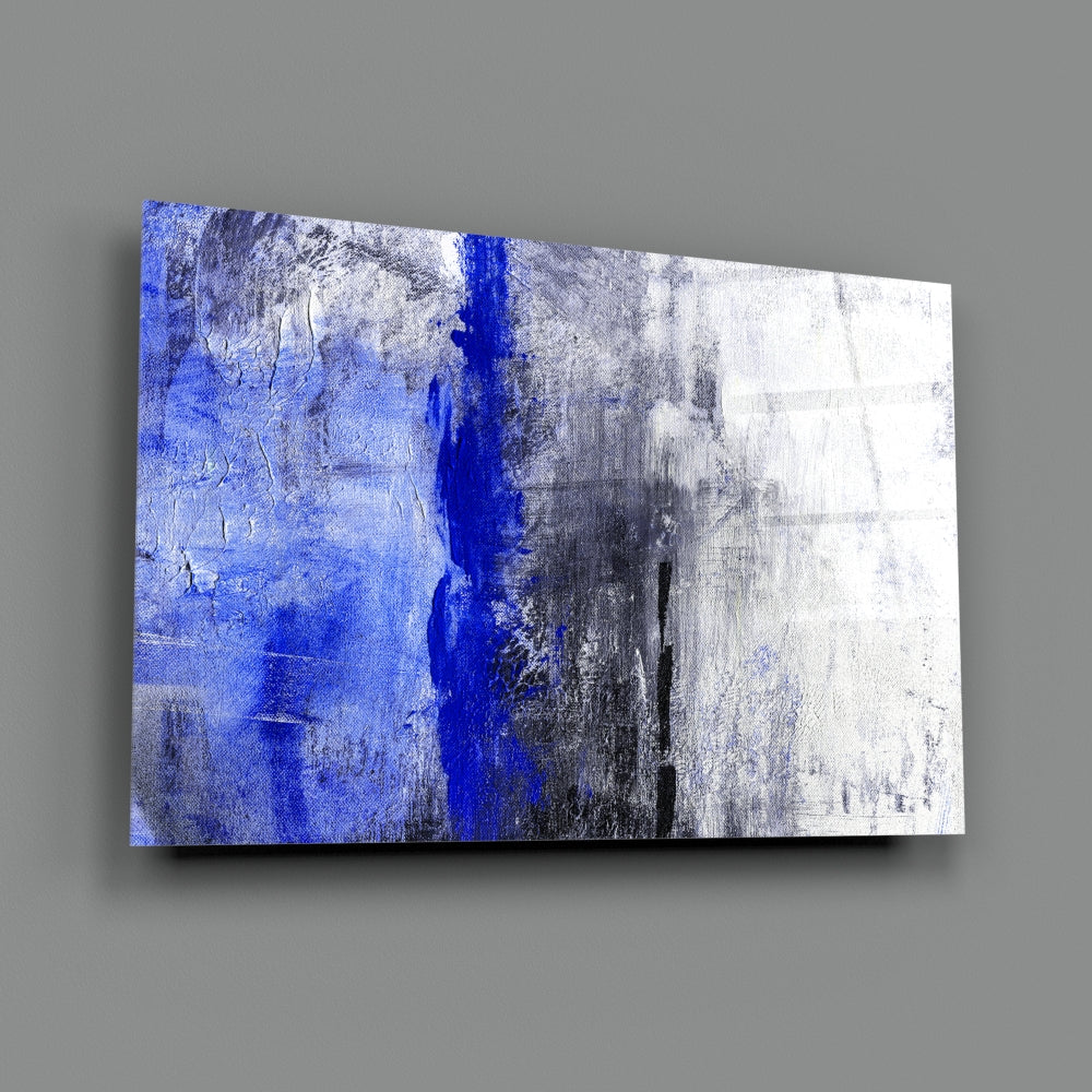 Abstract Blue II Wall Art - Modern Canvas Painting for Home & Office Decor - Perfect for Living Room, Bedroom, and Workspace
