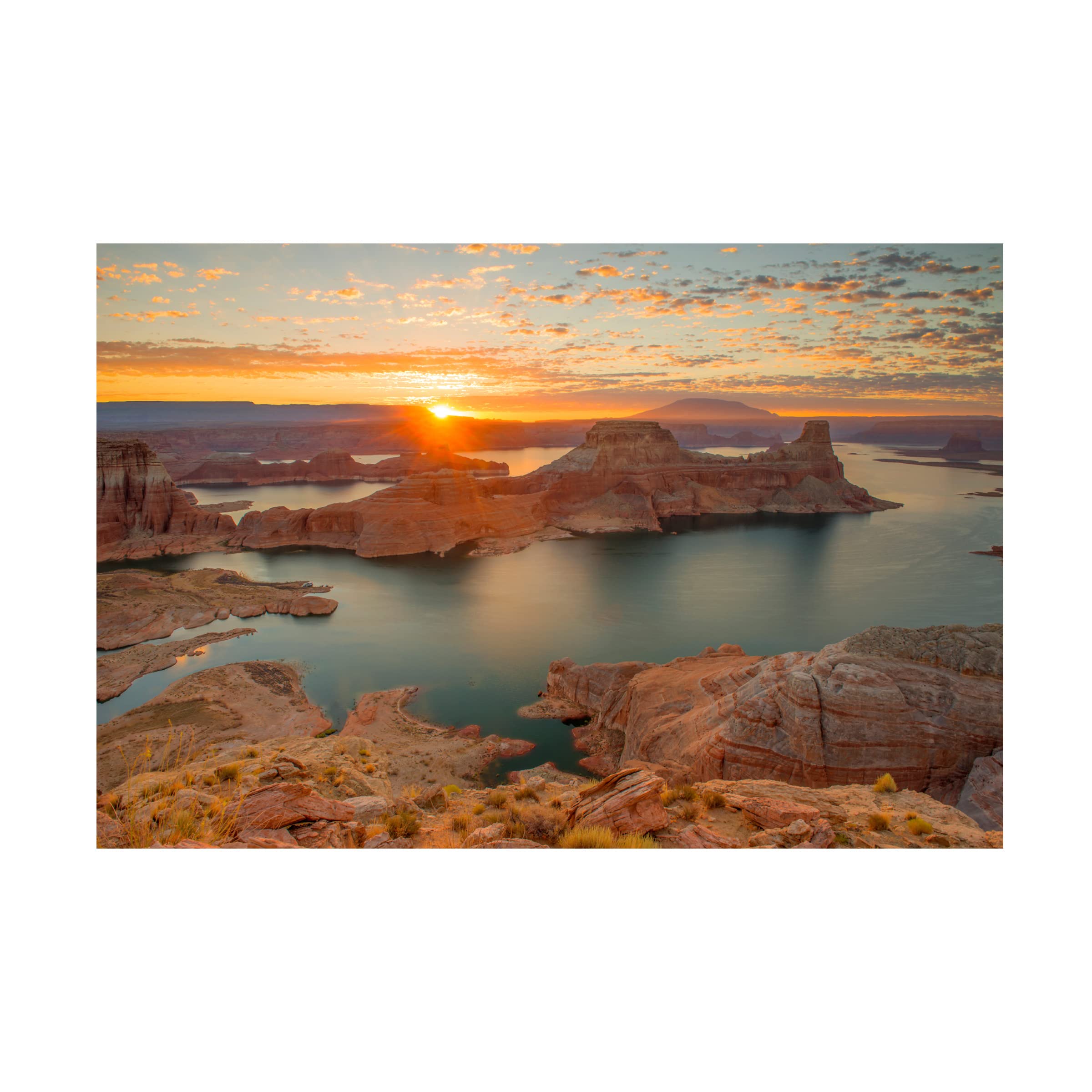 Trademark Fine Art 'Gunsight Sunrise' Canvas Art by John Gavrilis - Western Landscape Wall Decor for Living Room, Office & Cabin - Perfect for Home Decor & Gifts