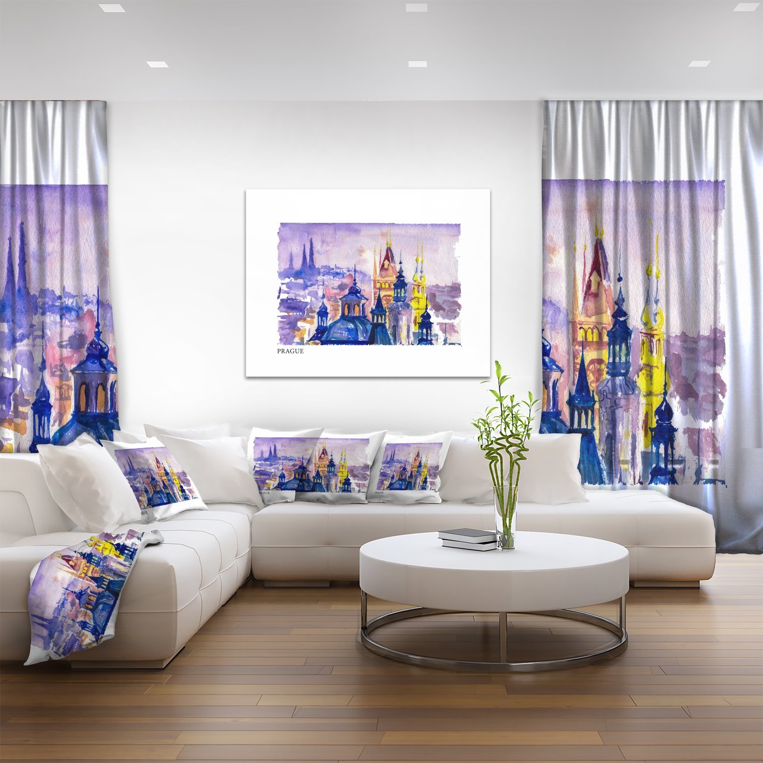 Prague Cityscape Canvas Print - Vector Illustration Art for Home & Office Decor | Perfect for Living Room, Bedroom, or Gift