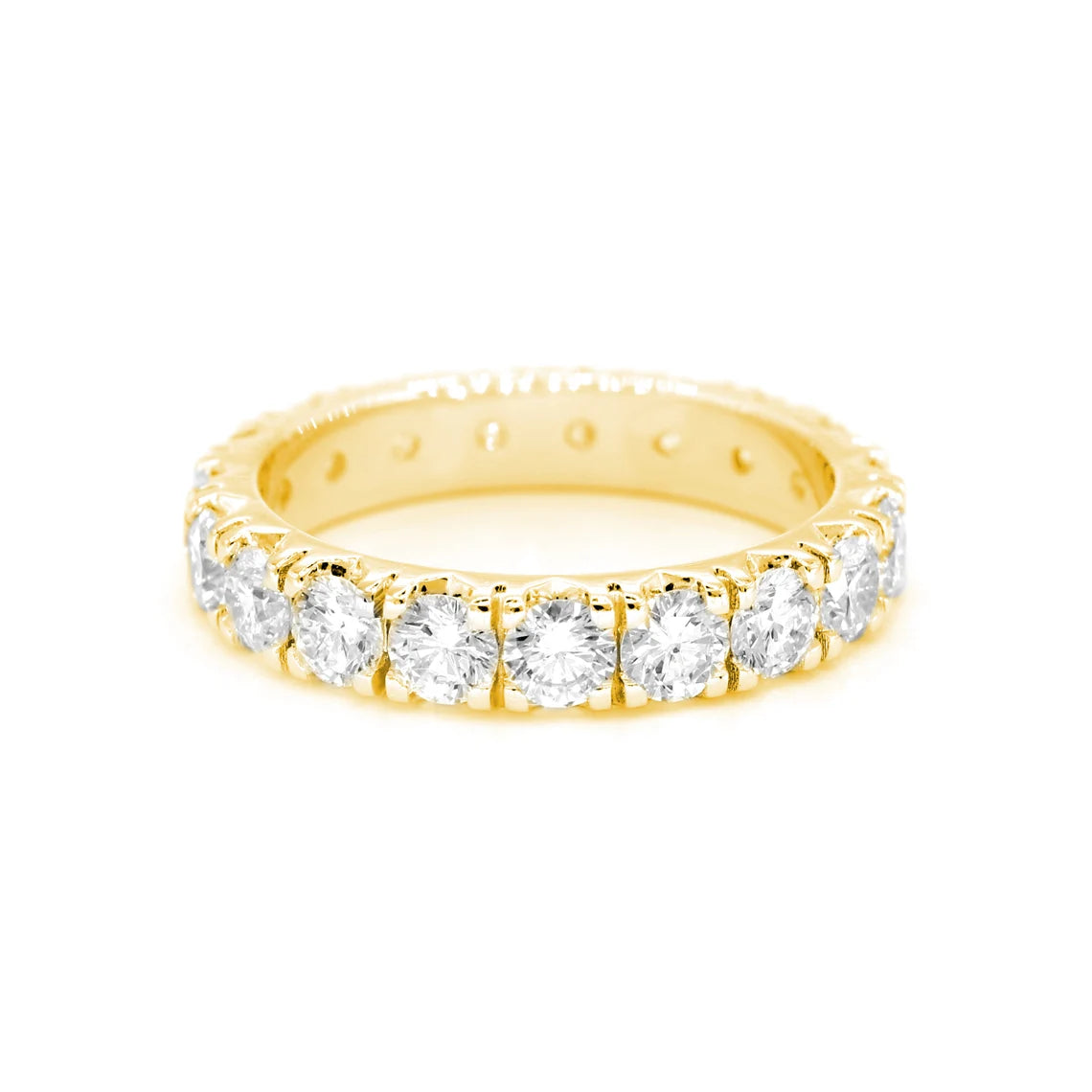 2.28 Carat Round Diamond Eternity Wedding Band - V Prong Setting for Women, Perfect for Anniversaries, Engagements & Special Occasions