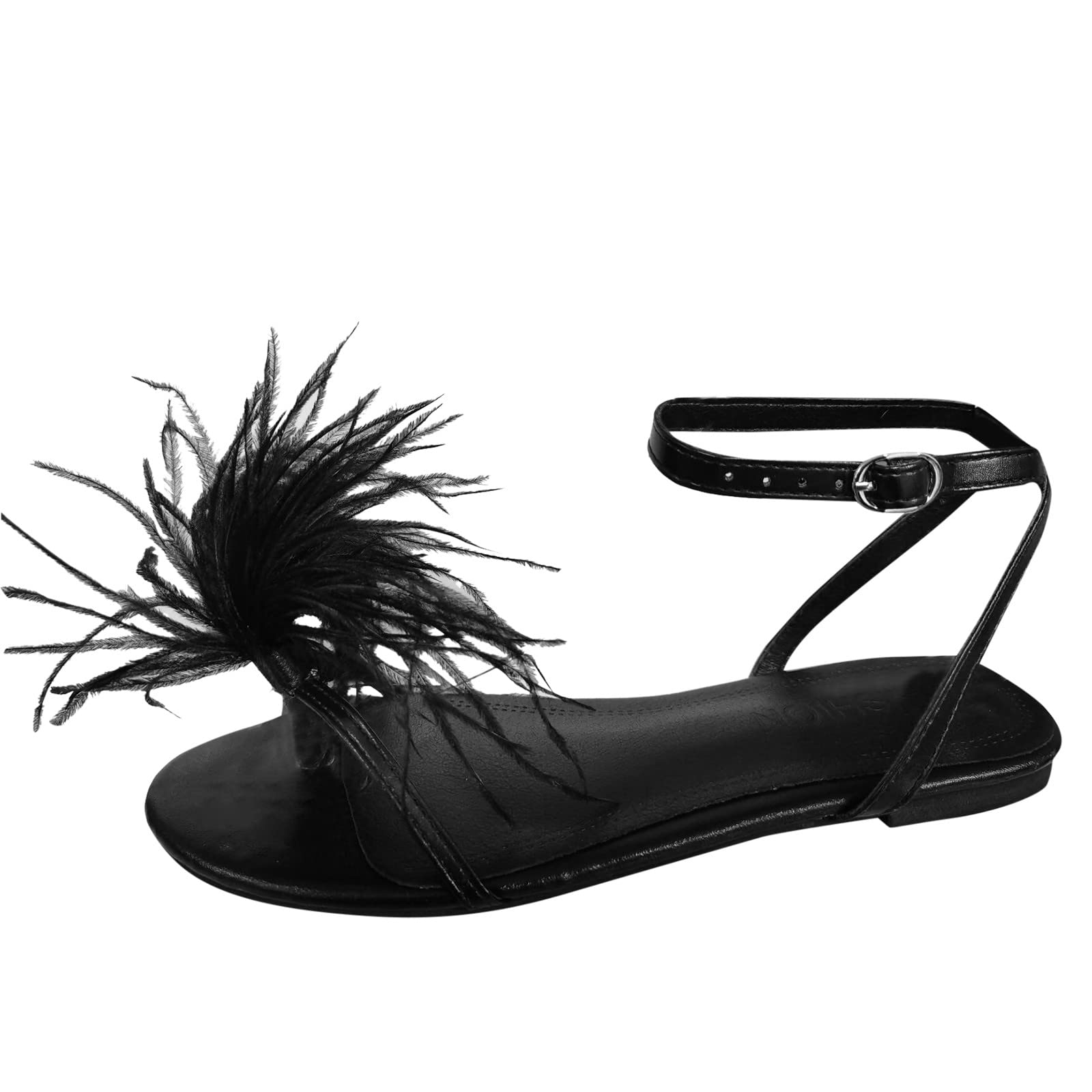 Sparkly Women's Flat Gladiator Sandals - Elegant Dressy Summer Sandals for Casual Outings & Beach Vacations