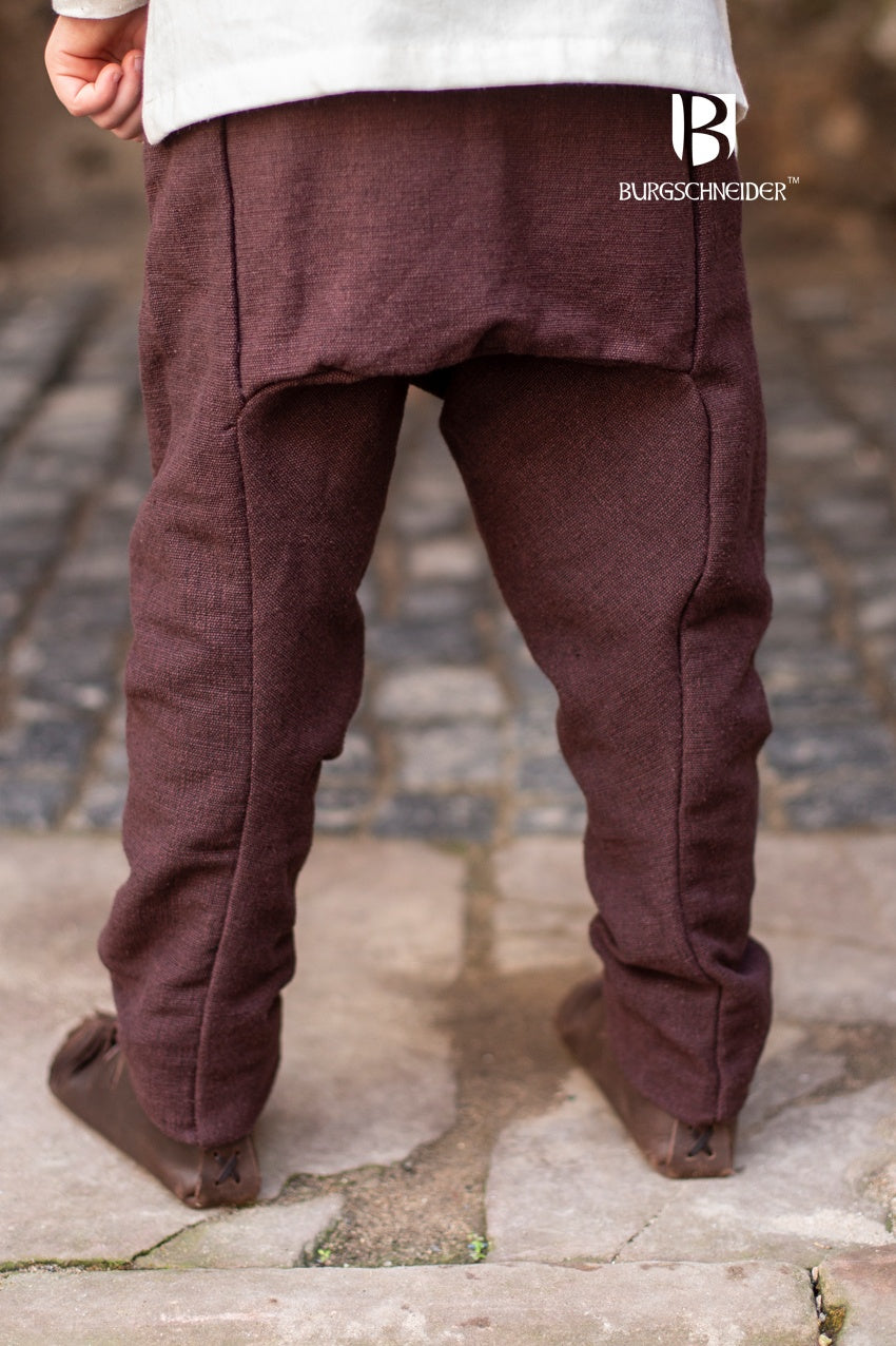 Viking Thorsberg Pants for Kids - Medieval Norse Costume, LARP & Reenactment - Ragnarsson Brown - Perfect for Halloween, Cosplay & Historical Events