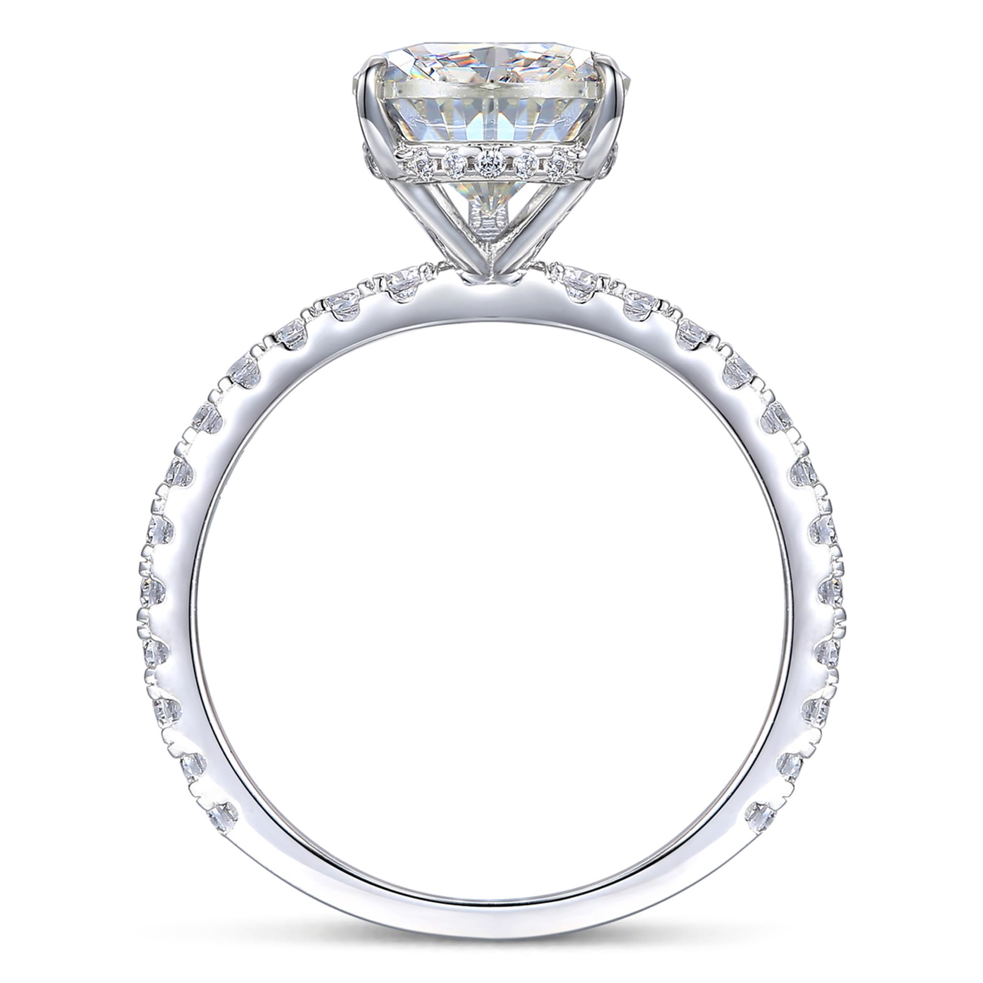 4 Carat Pear Cut Moissanite Engagement Ring for Women - Durable & Sparkling Wedding Band, Anniversary Gift, Promise Ring (Ideal for Proposals, Bridal Jewelry & Special Occasions)