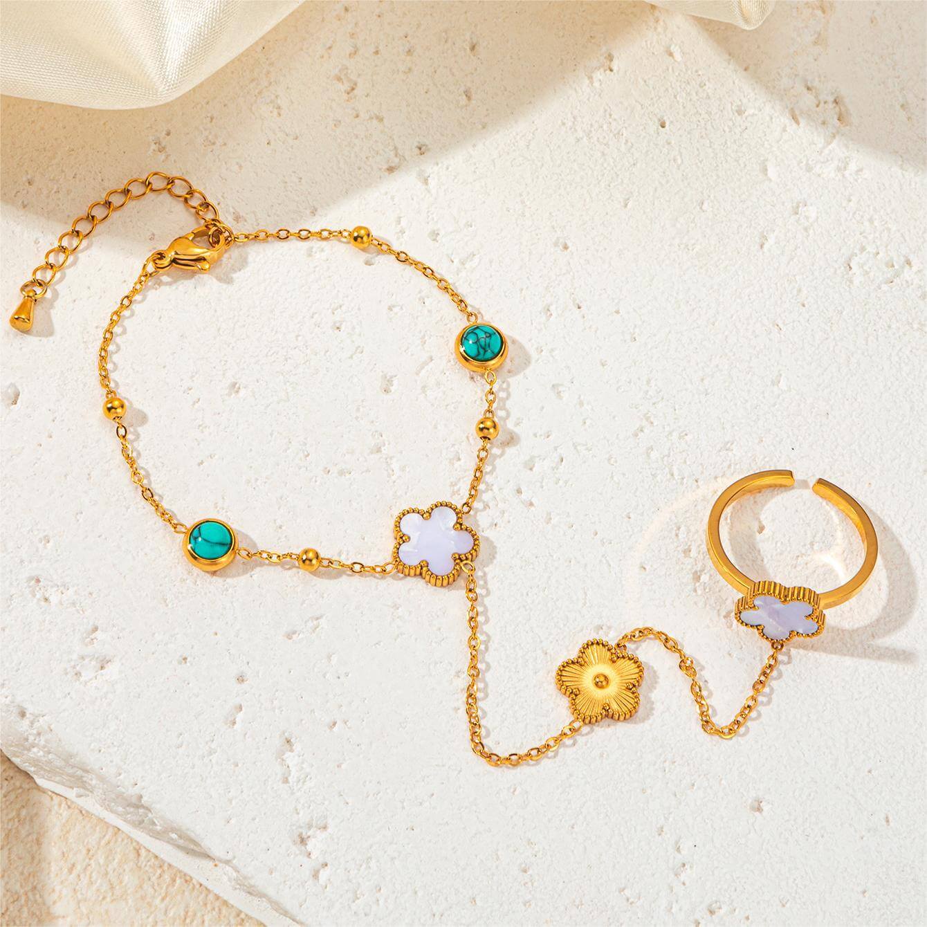 Y2K Evil Eye Hand Chain Bracelet for Women - Trendy Boho Adjustable Hand Jewelry for Protection & Style - Perfect for Festivals, Parties, and Layering with Other Bracelets