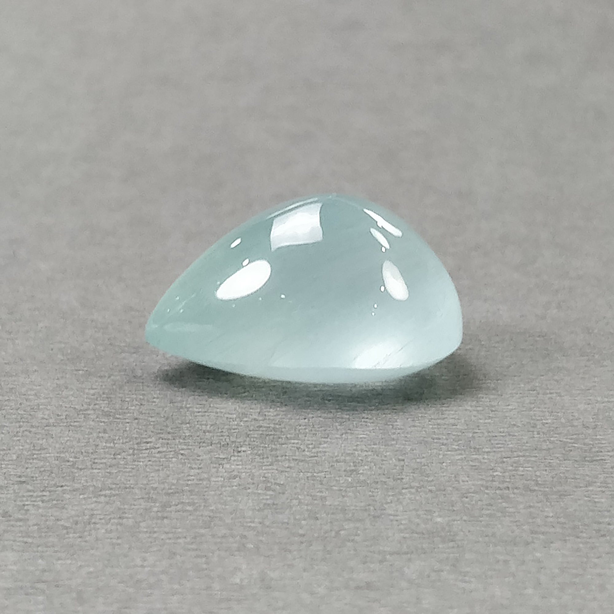 Natural Blue Aquamarine Gemstone Cabochon - 31.55cts Untreated Pear Shape (23.5x17mm) for Jewelry Making, Pendants & Healing Crystals