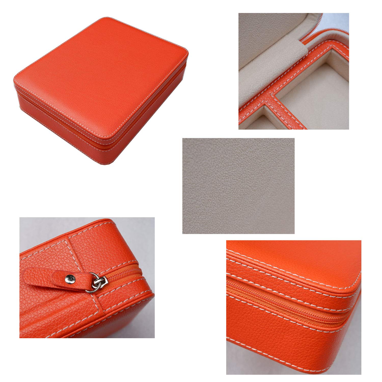 Premium 3-Slot PU Leather Eyeglass Case - Sunglasses Storage Box with Jewelry Display & Watch Organizer for Men & Women | Perfect for Travel, Home Organization & Retail Display