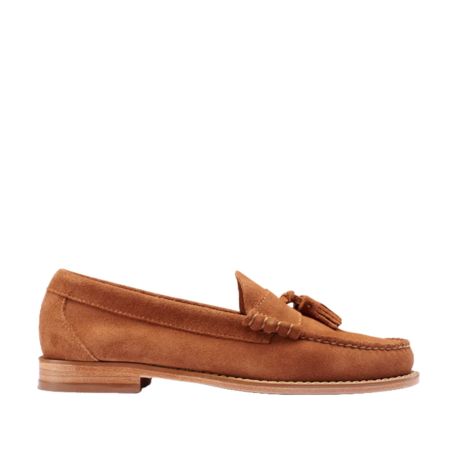 G.H. Bass Men's Lennox Tassel Weejun Loafers in Tan Leather - Classic Casual & Business Slip-On Shoes for Office, Wedding & Everyday Wear