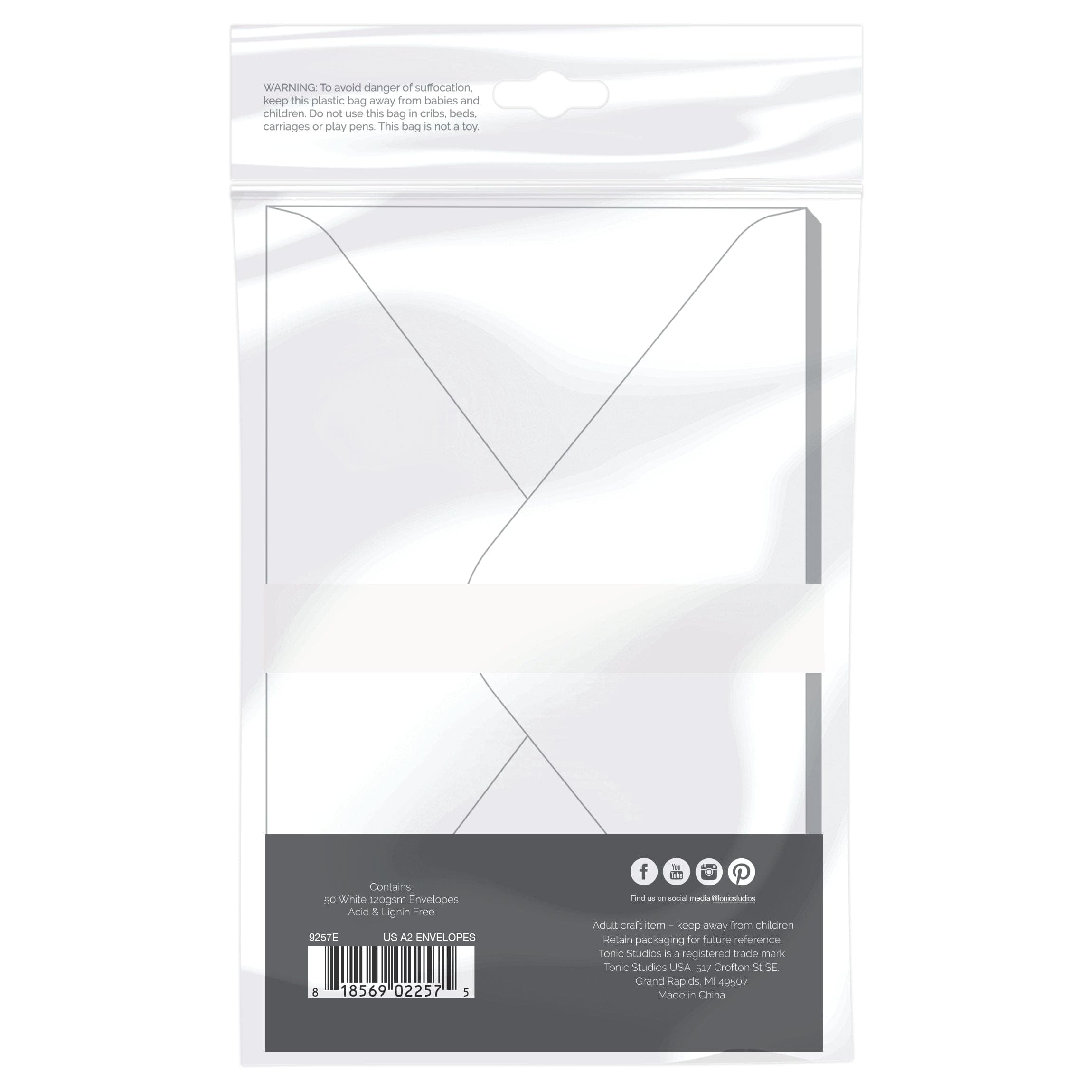 50 Pack Bright White A2 Envelopes for Invitations, Greeting Cards & Business Mail - Premium Quality US Standard Size (9257E) for Home, Office & Wedding Stationery