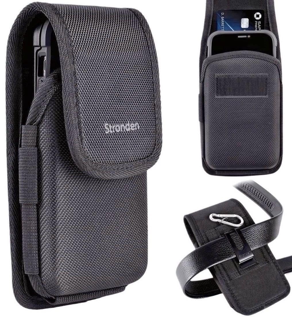 Military Grade Nylon Belt Holster for Samsung Galaxy S25 Plus/S24 Plus/S23 Plus/S22 Plus/S21 Plus & Google Pixel 7/6 - Heavy Duty Phone Pouch Compatible with Otterbox Defender Case - Perfect for Outdoor, Construction & Tactical Use