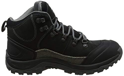 Doggo Unisex Bruno High Rise Hiking Boots - Waterproof Outdoor Shoes for Men & Women, Black, UK Size 7 - Perfect for Hiking, Camping & Mountain Adventures