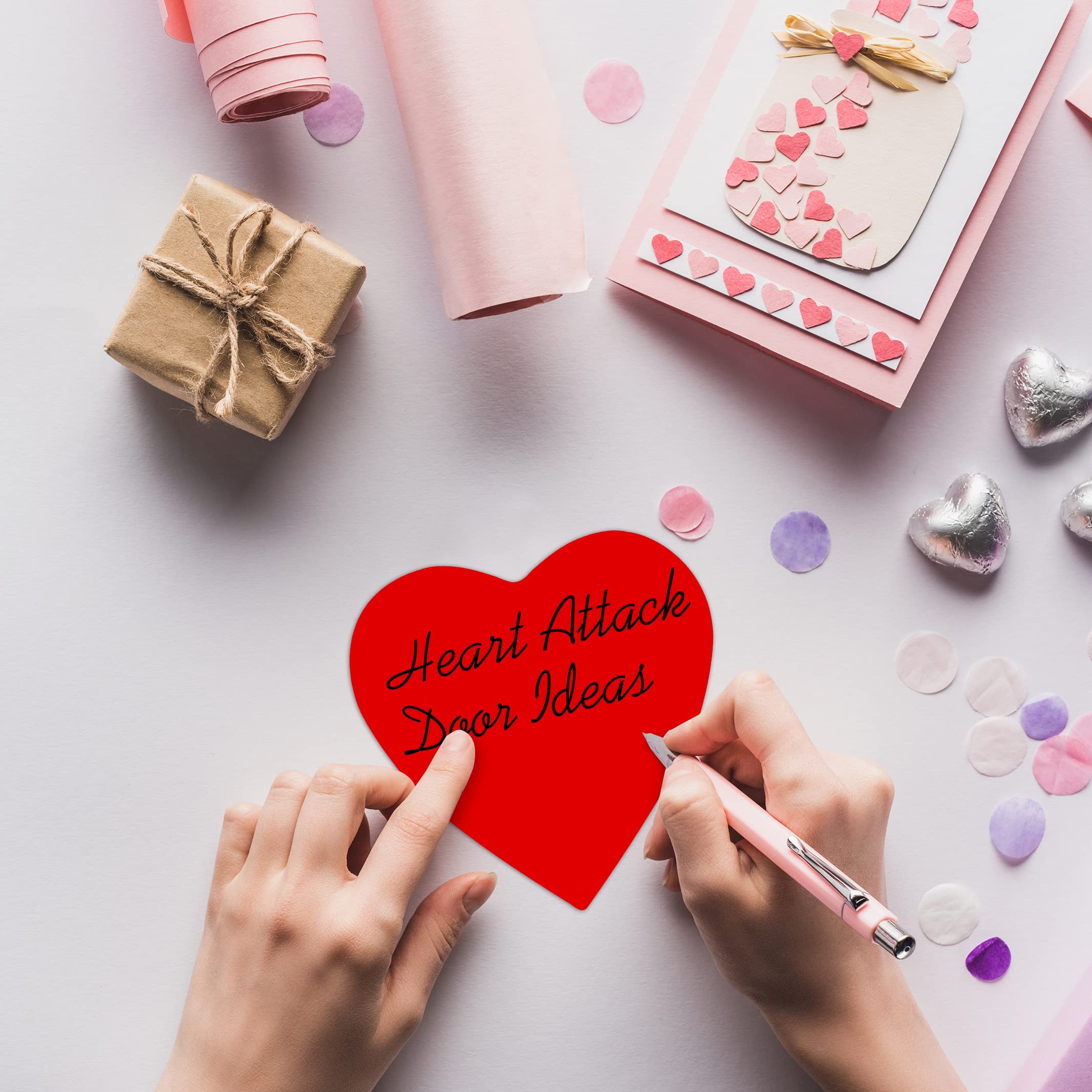 120 Pieces Heart Cutouts Paper Hearts - 4 Sizes Large Heart Cutouts for Valentine's Day Crafts (Red, Pink, White, Purple) - Perfect for DIY Scrapbooking, Party Decorations, Classroom Activities & Romantic Gift Wrapping