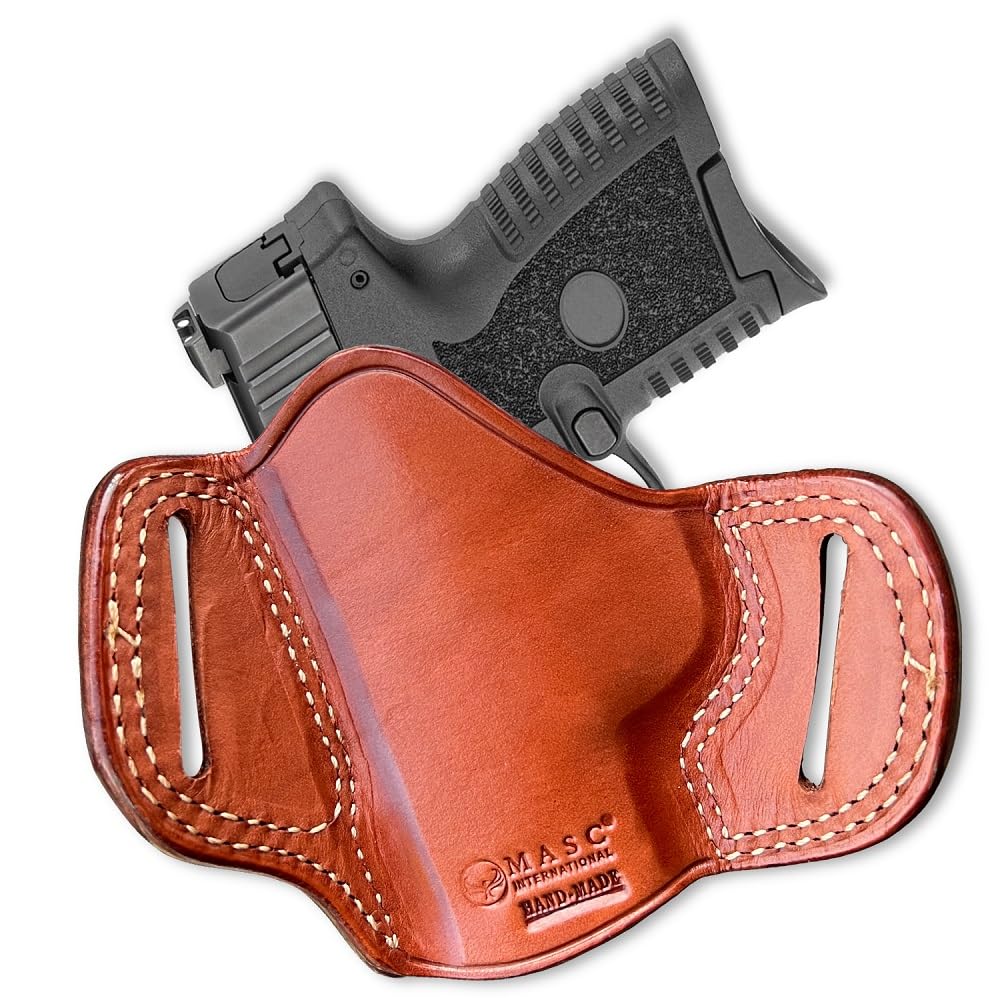 Premium Leather Pancake OWB Belt Holster for Diamondback AM2 9mm 3.5