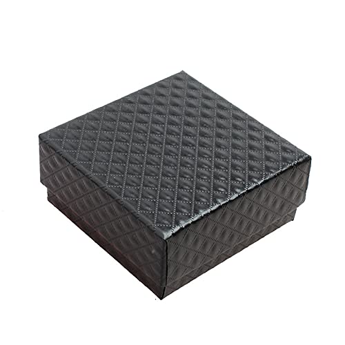 VALINK Square Jewelry Gift Box Set - PU Leather Earrings Necklace Bracelet Storage Case 7.1x7.1x3.5cm (Random Color) - Perfect for Wedding, Birthday Gifts & Jewelry Organization