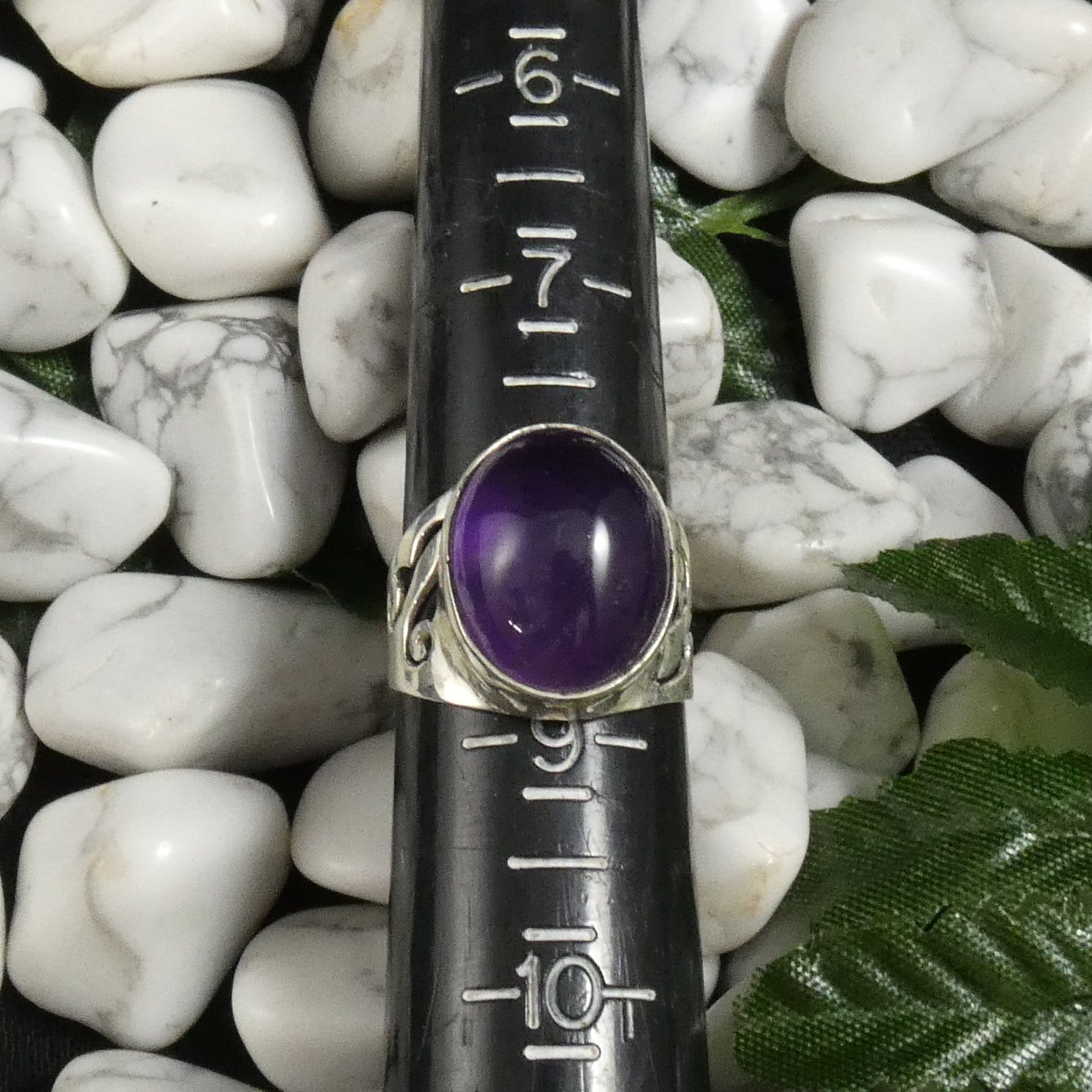 Amethyst Sterling Silver Ring for Women - Size 8.5 - Elegant Purple Gemstone Jewelry for Everyday Wear & Special Occasions