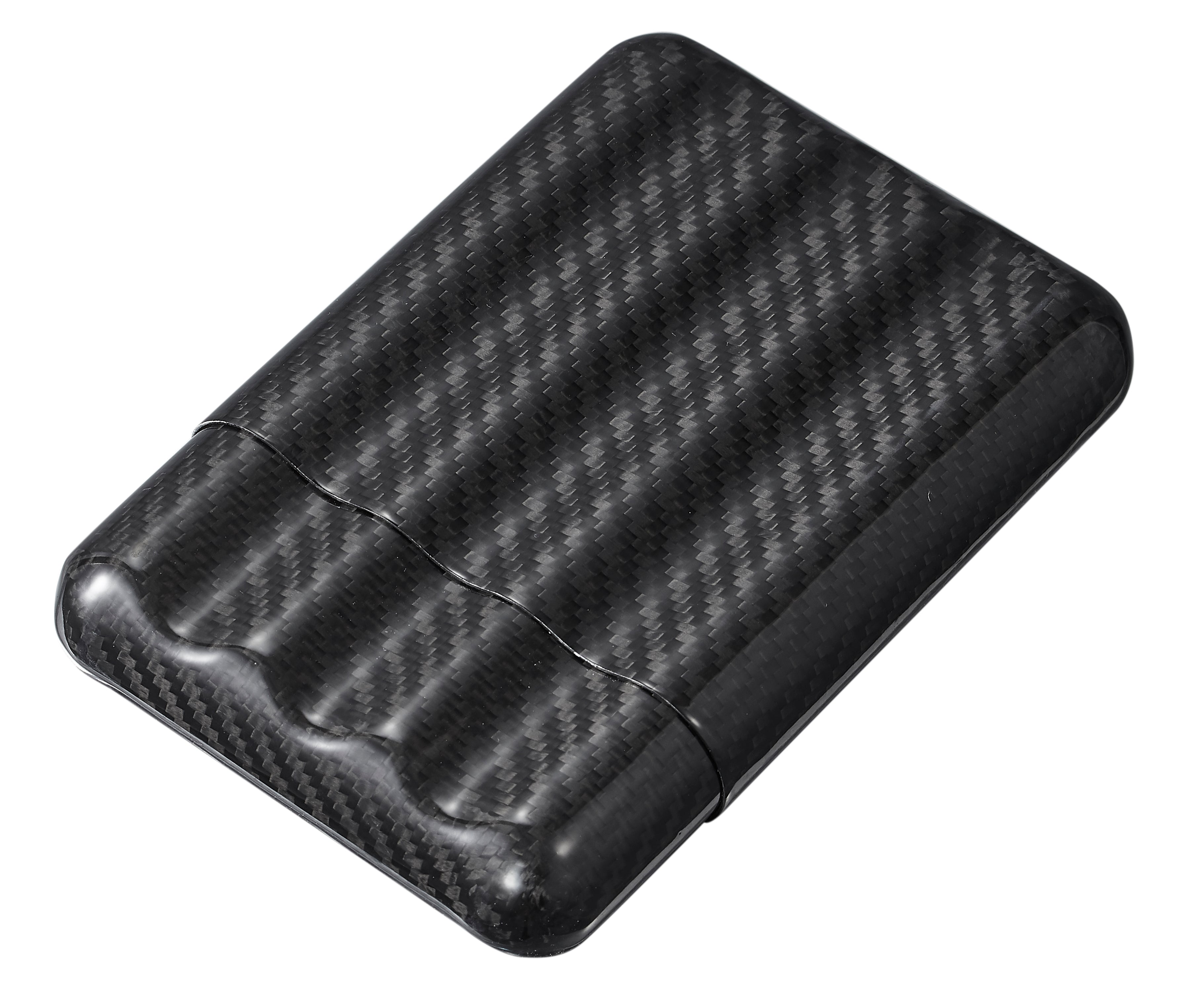 Premium Carbon Fiber Cigar Case - Holds 4 Cigars | Travel & Outdoor Protection | Waterproof & Durable Humidor Alternative for Cigar Lovers