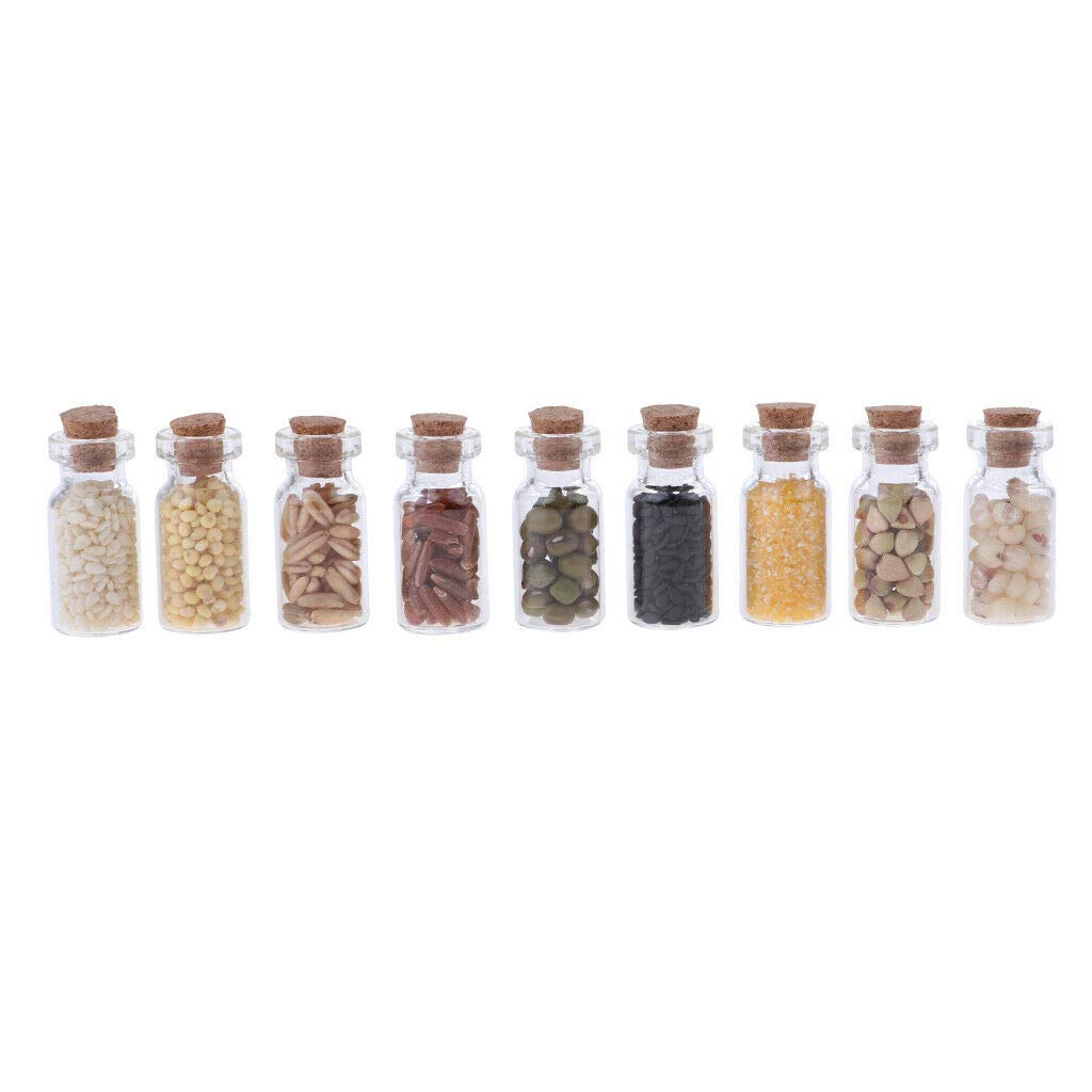 1/12 Miniature Glass Jar - Dollhouse Kitchen Accessory for Realistic Food Display