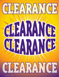 Clearance Vinyl Window Sign - Weatherproof & Customizable for Retail, Sales, and Business Promotions