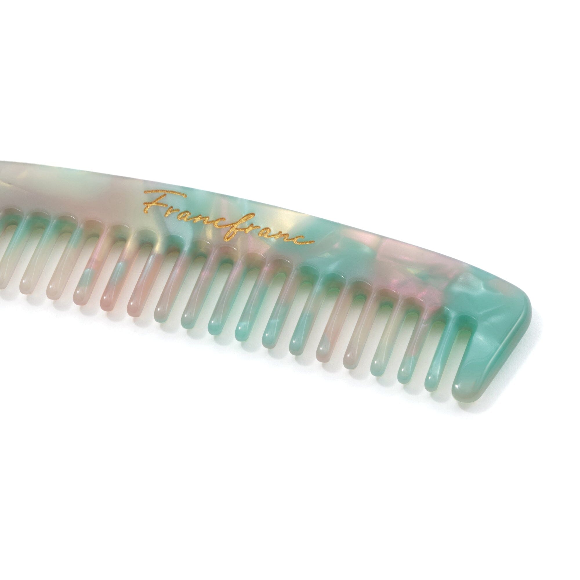 Portable Compact Comb with Pouch - Light Green | Travel-Friendly Hairbrush for On-the-Go Styling, Gym, Office & Travel Essentials