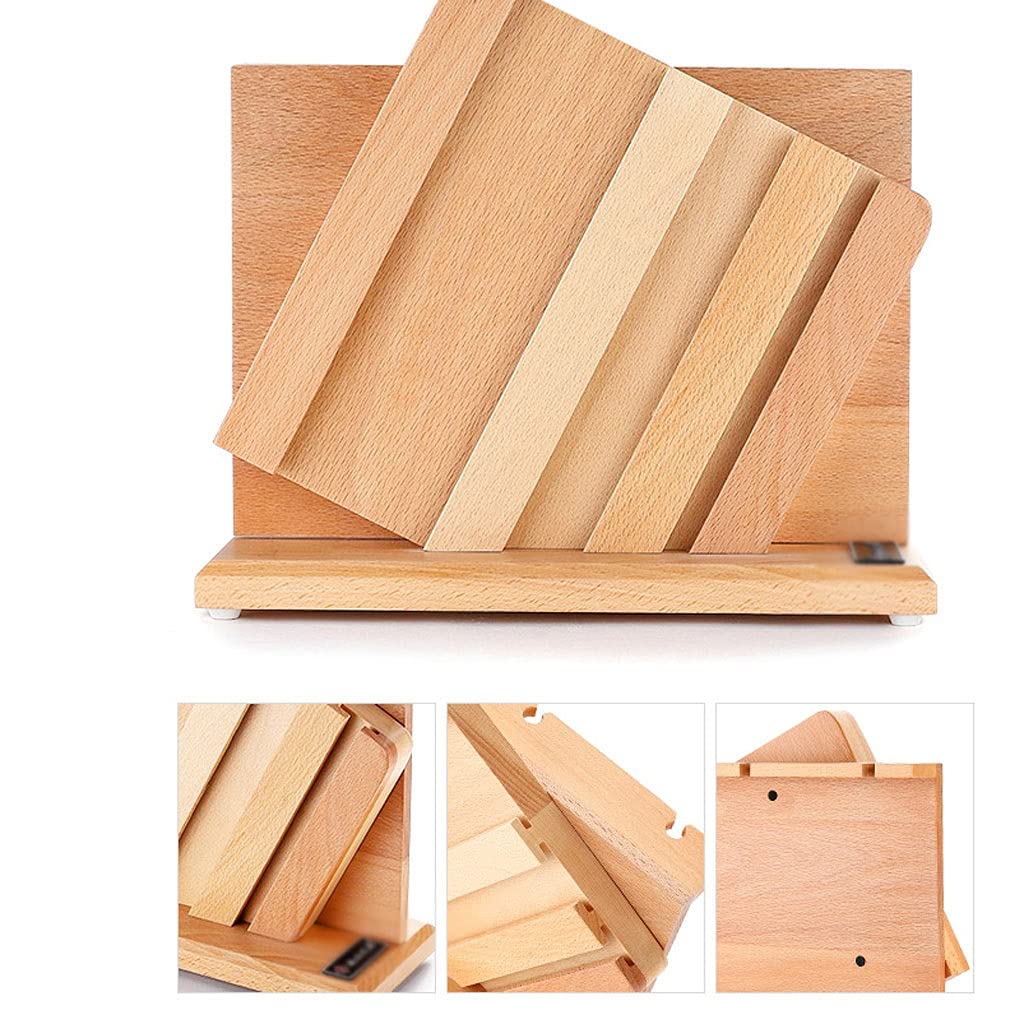 Premium Universal Magnetic Knife Holder - Red Beech Wood Vertical Knife Block for Kitchen, Space-Saving Knife Storage & Utensil Organizer (Style B) | Perfect for Home Chefs & Professional Kitchens