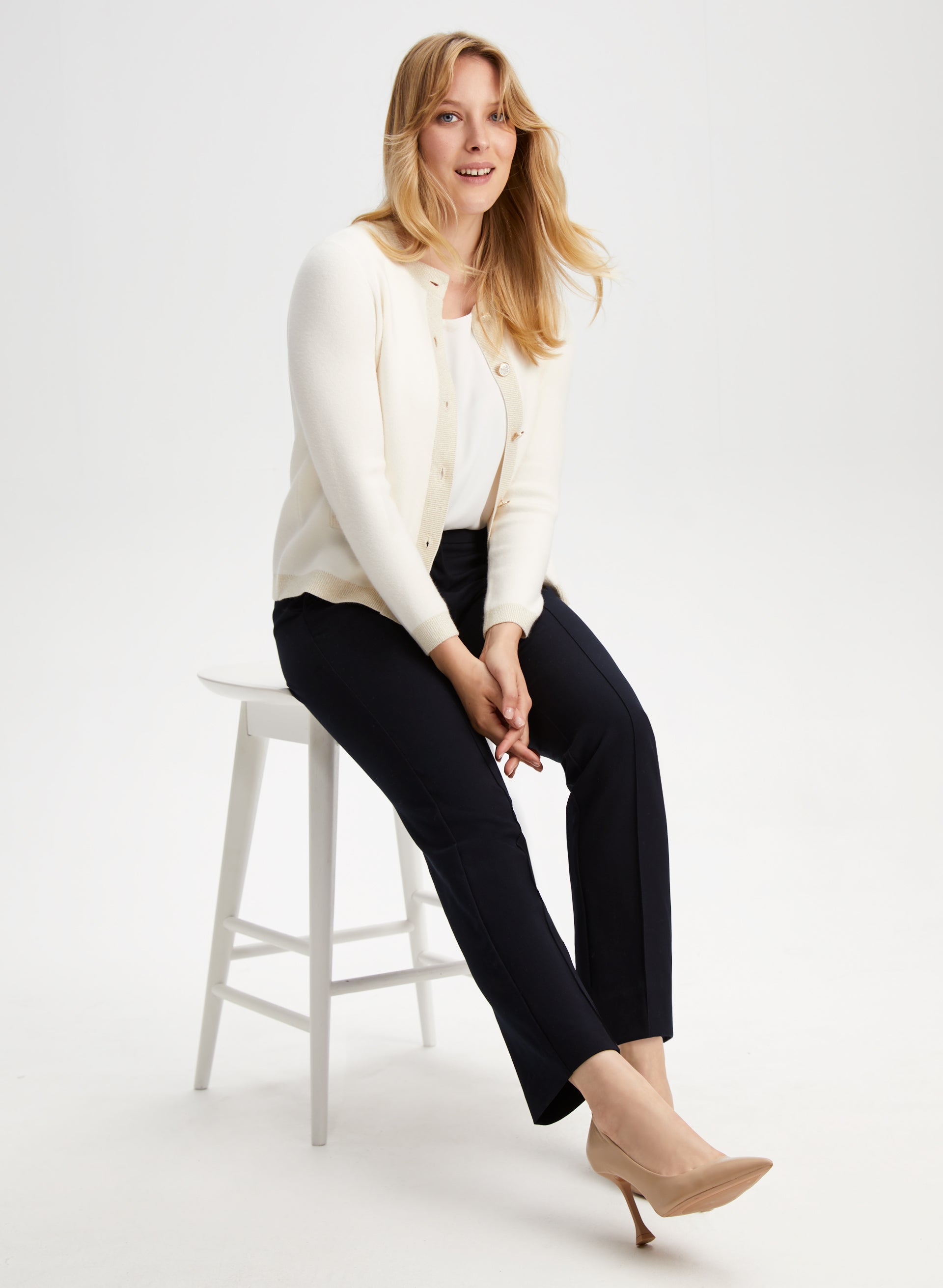 City Fit Straight Leg Pants for Women - High Waist Comfortable Office Trousers - Perfect for Work, Business Casual & Everyday Wear