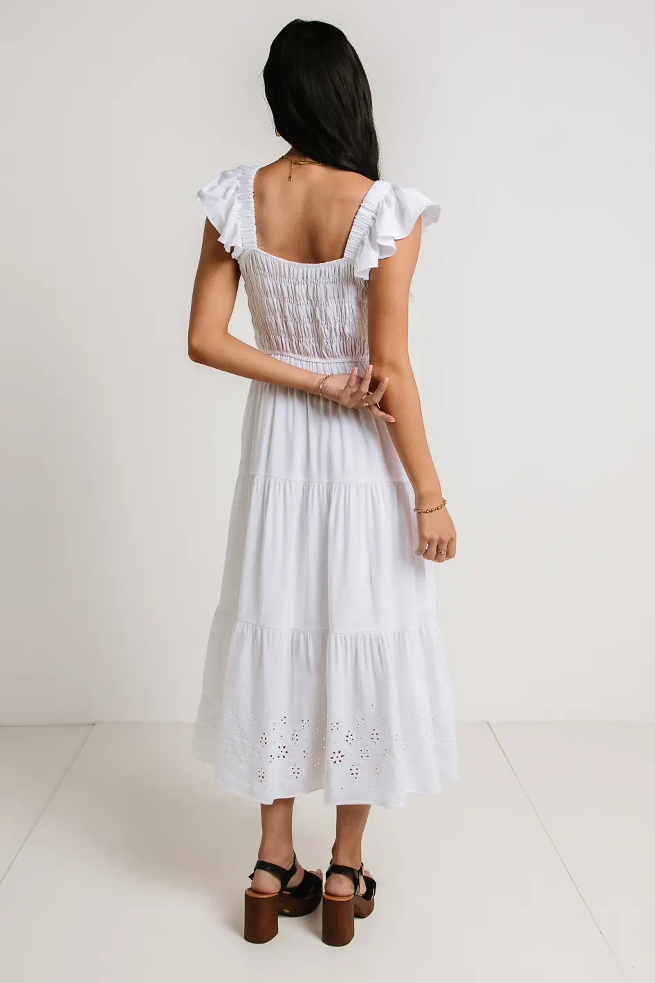 Maxton Midi Dress in White - Women's Elegant Summer Casual Dress for Beach, Party & Office Wear | Final Sale