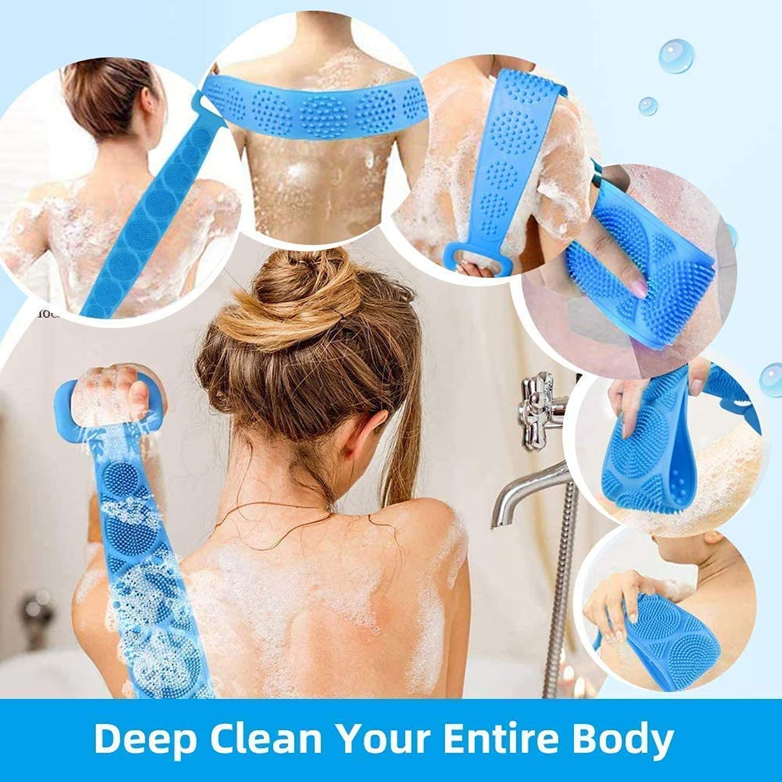 Veentus Silicone Body Scrubber - Double-Sided Exfoliating Brush for Deep Skin Cleansing & Dead Skin Removal - Shower Massage Scrubber for Men & Women (Multicolor) - Perfect for Spa, Bath & Relaxation at Home