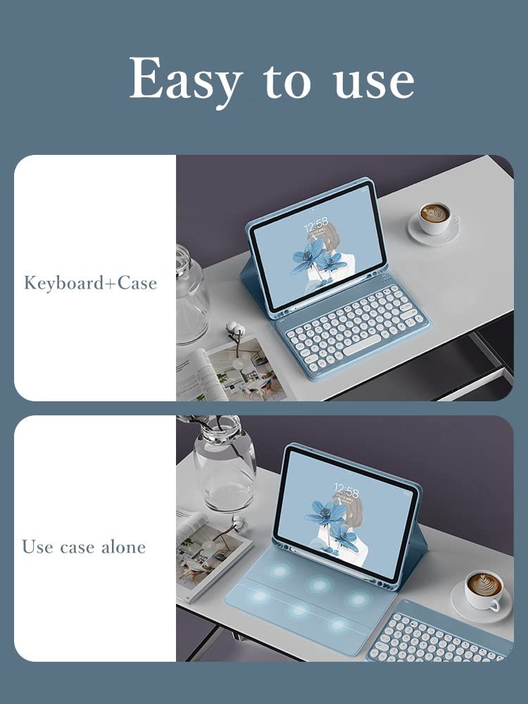 Wireless Keyboard Case with Mouse for iPad Air 11 inch M3/M2 & iPad Air 5th/4th Gen 10.9
