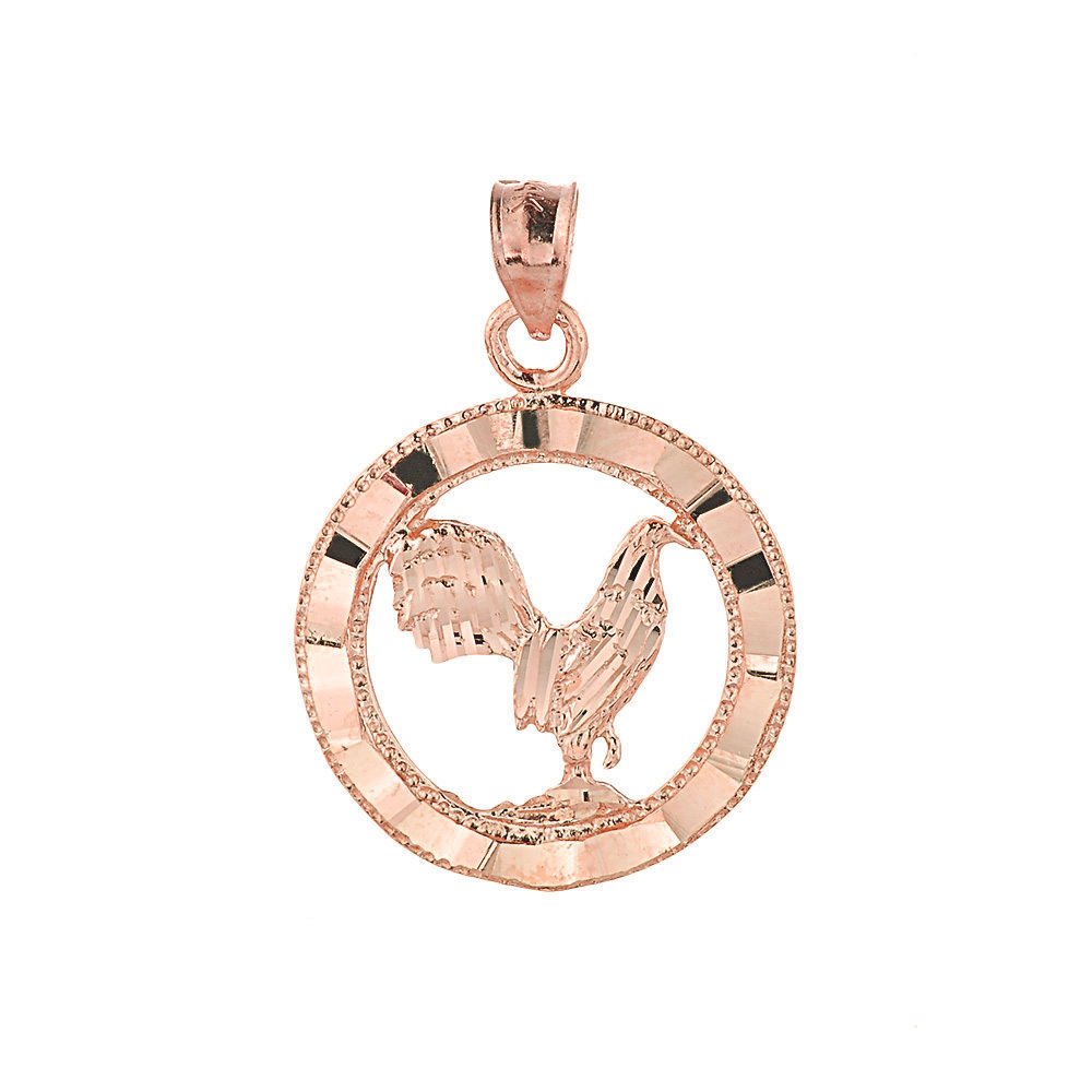 10k Rose Gold Chinese Zodiac Rooster Charm Bracelet for Women - Elegant Animal Jewelry Gift for Birthday, Chinese New Year & Good Luck Symbol