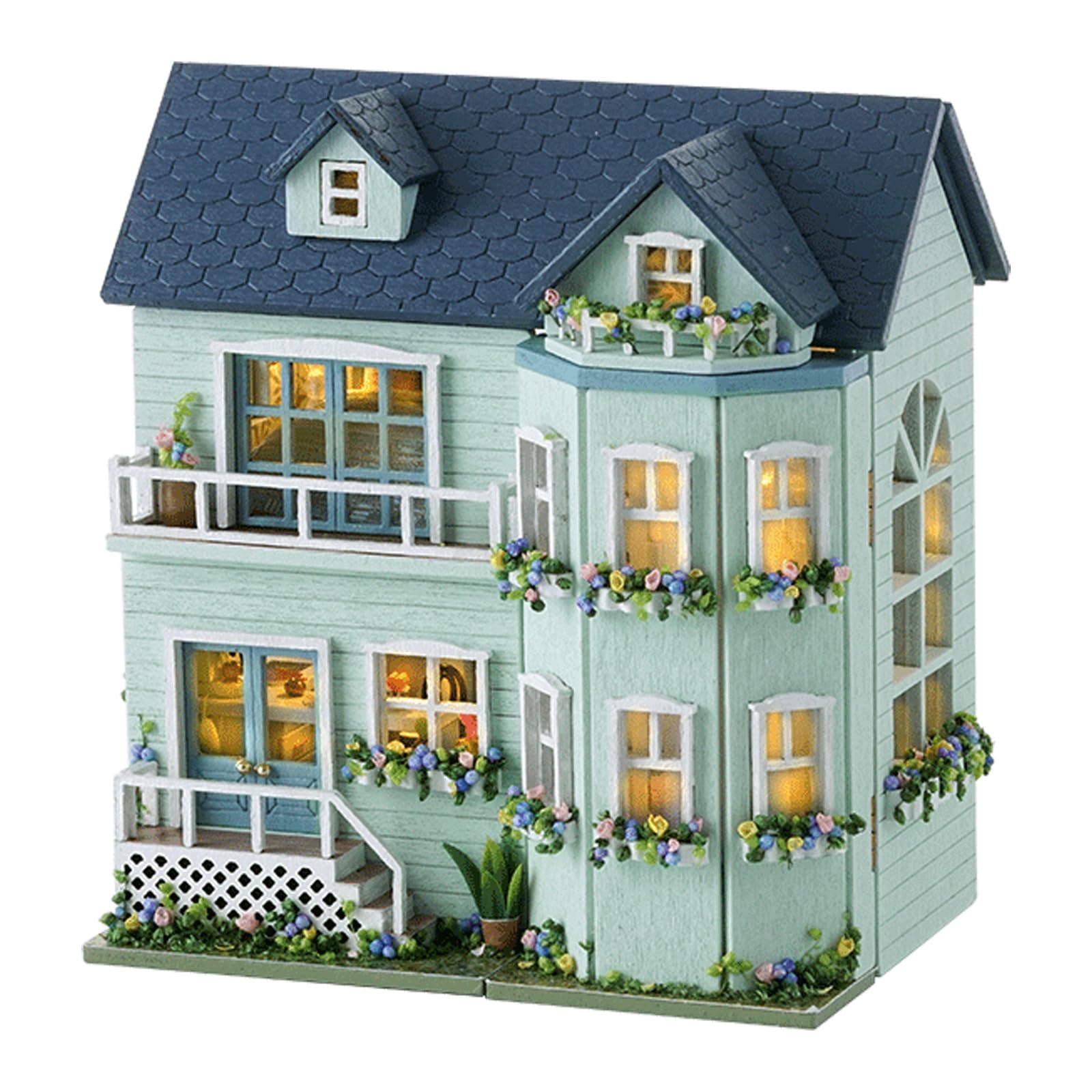 Flever Miniature Dollhouse DIY Kit - Creative Tiny House with Furniture for Valentine's Day Gift, Romantic Home Decor (Warm House) | Perfect for Collectors, DIY Enthusiasts & Romantic Home Decoration