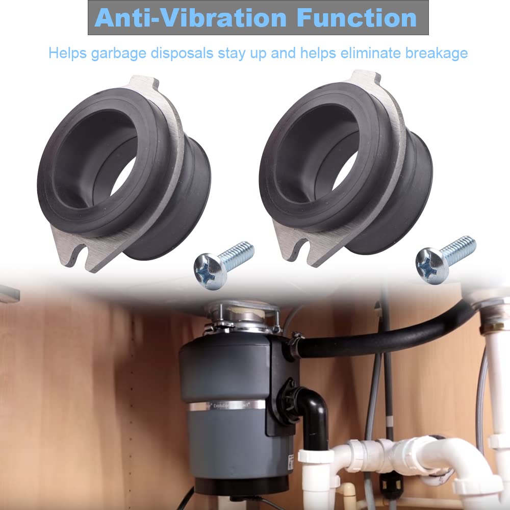 2 Pack Flex Coupler 75499 - Garbage Disposal Replacement Parts Compatible with Insinkerator, Flexible Discharge Anti-Vibration Tailpipe Mount Coupling - Replaces Part #74085 - Perfect for Kitchen Sink Waste Disposal System Installation & Maintenance