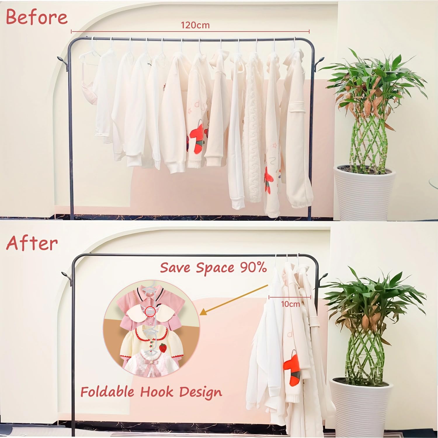 100 Pack Kids Plastic Hangers - 11.5 Inch White Children's Clothes Hangers for Baby & Toddler Wardrobe Organization - Perfect for Nursery, Closet Storage and Kids Room Decor