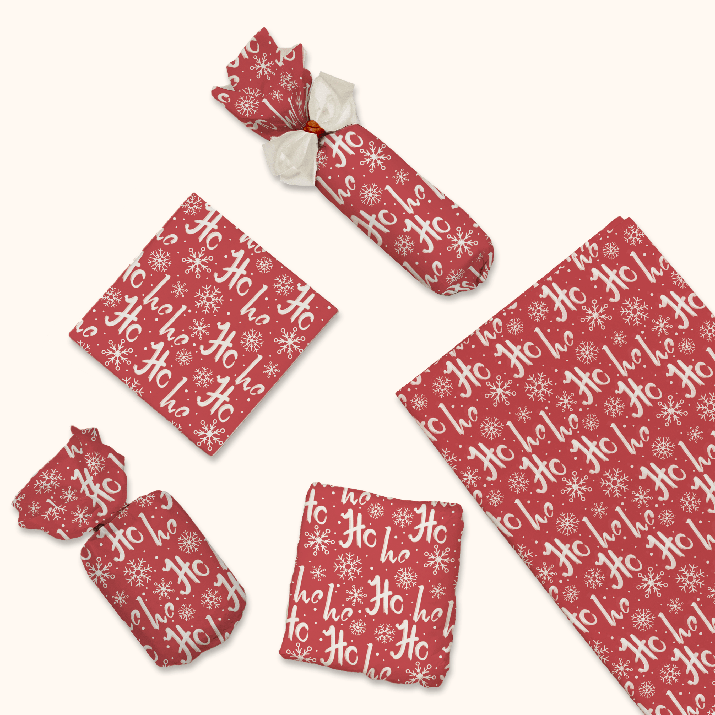 Festive Christmas Ho Ho Ho Tissue Paper - Holiday Gift Wrapping & Party Decorations for Presents, Gift Bags, Stocking Stuffers & Holiday Celebrations