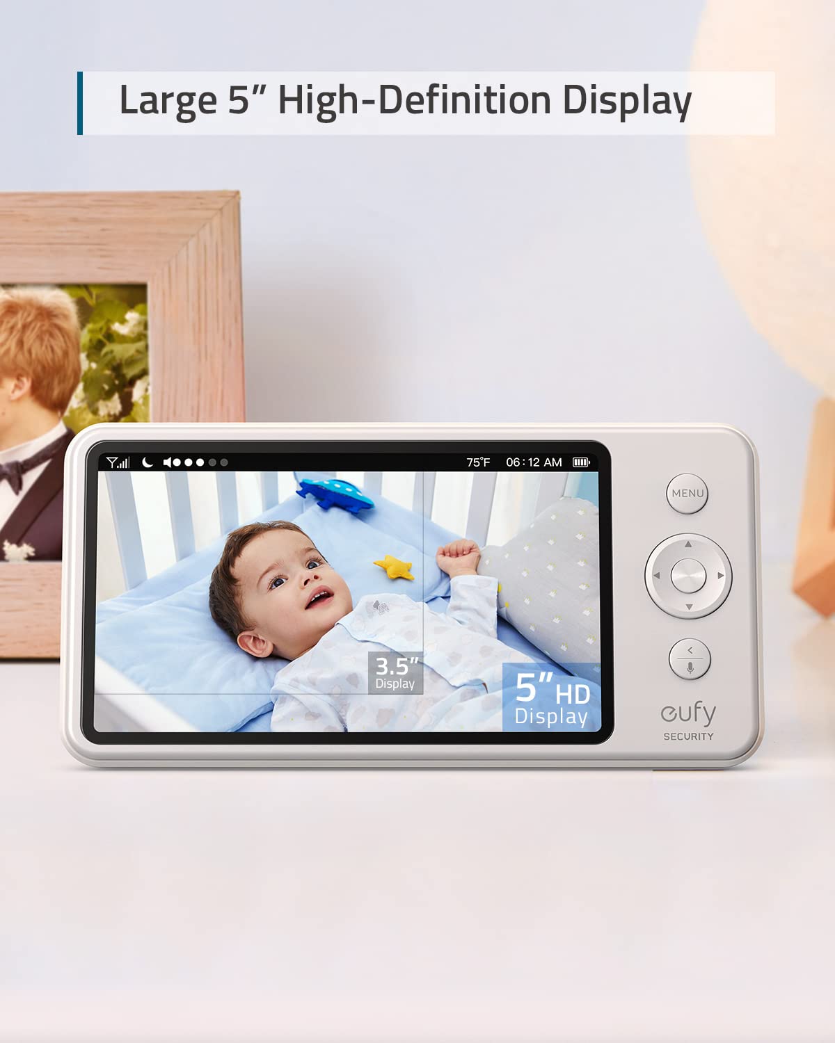 eufy Security Baby SpaceView Add-On Video Baby Monitor with 5