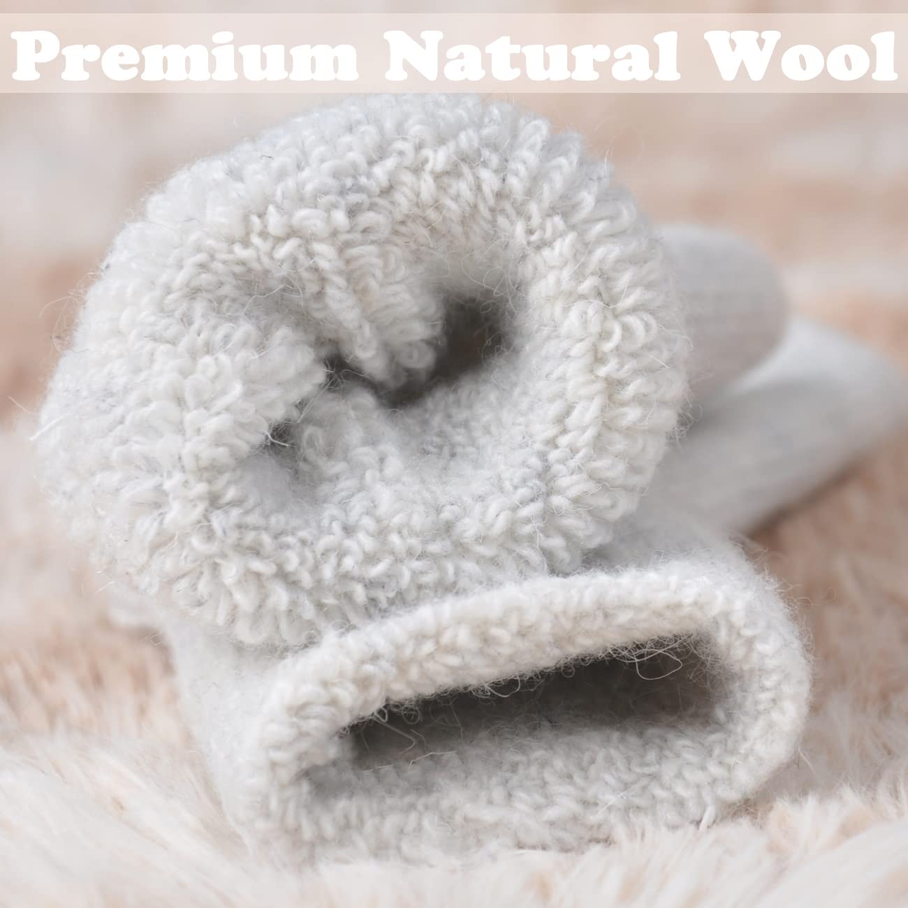 Warm Baby Wool Socks for Toddlers - Thick Thermal Ankle & Crew Socks for Boys & Girls (3-5 Pairs) - Perfect for Winter Boots & Cold Weather Protection