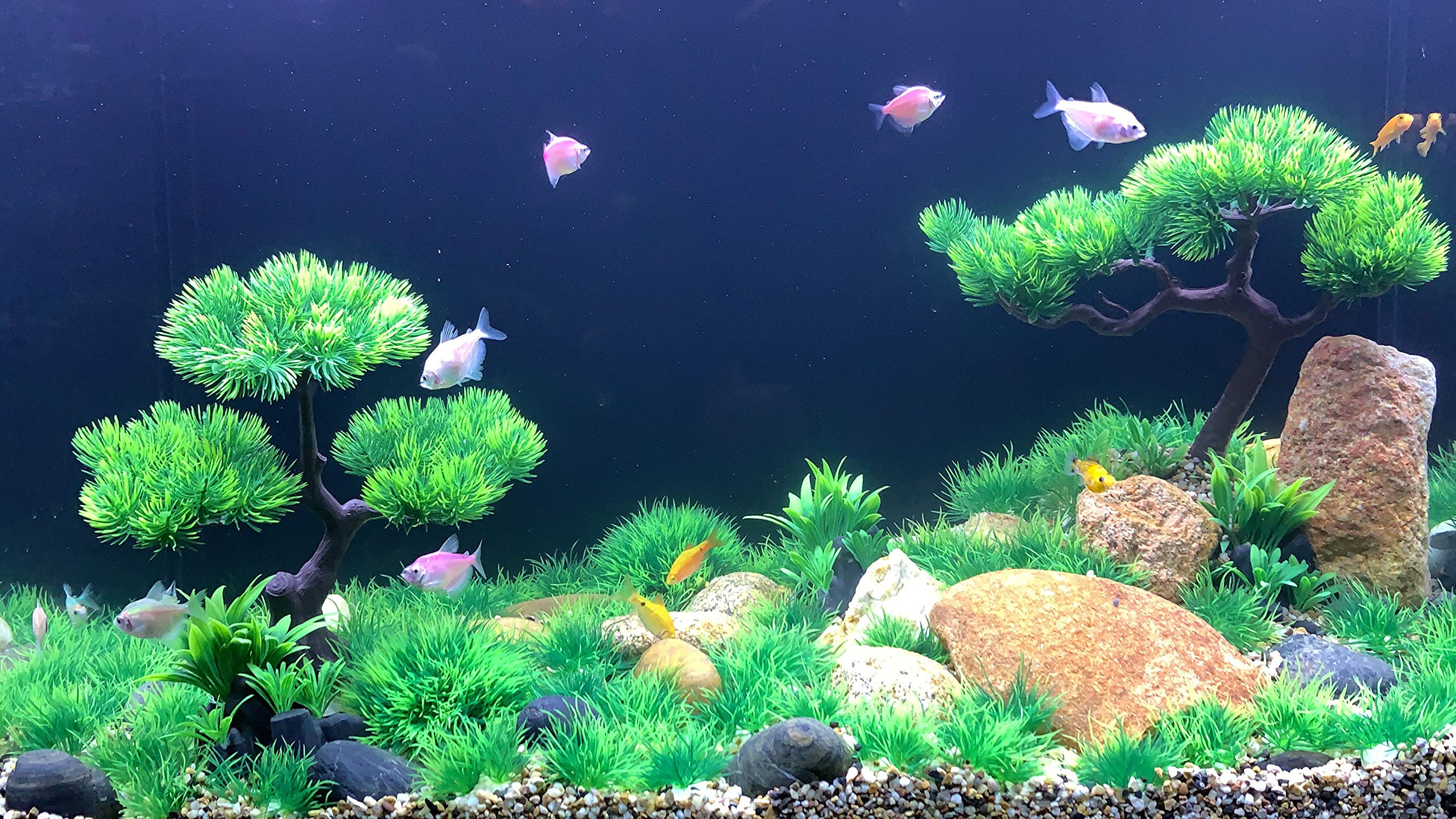 BEGONDIS 25Pcs Artificial Aquarium Plants - Safe Soft Plastic Fish Tank Decor for All Fish & Pets - Perfect for Aquatic Landscape Design