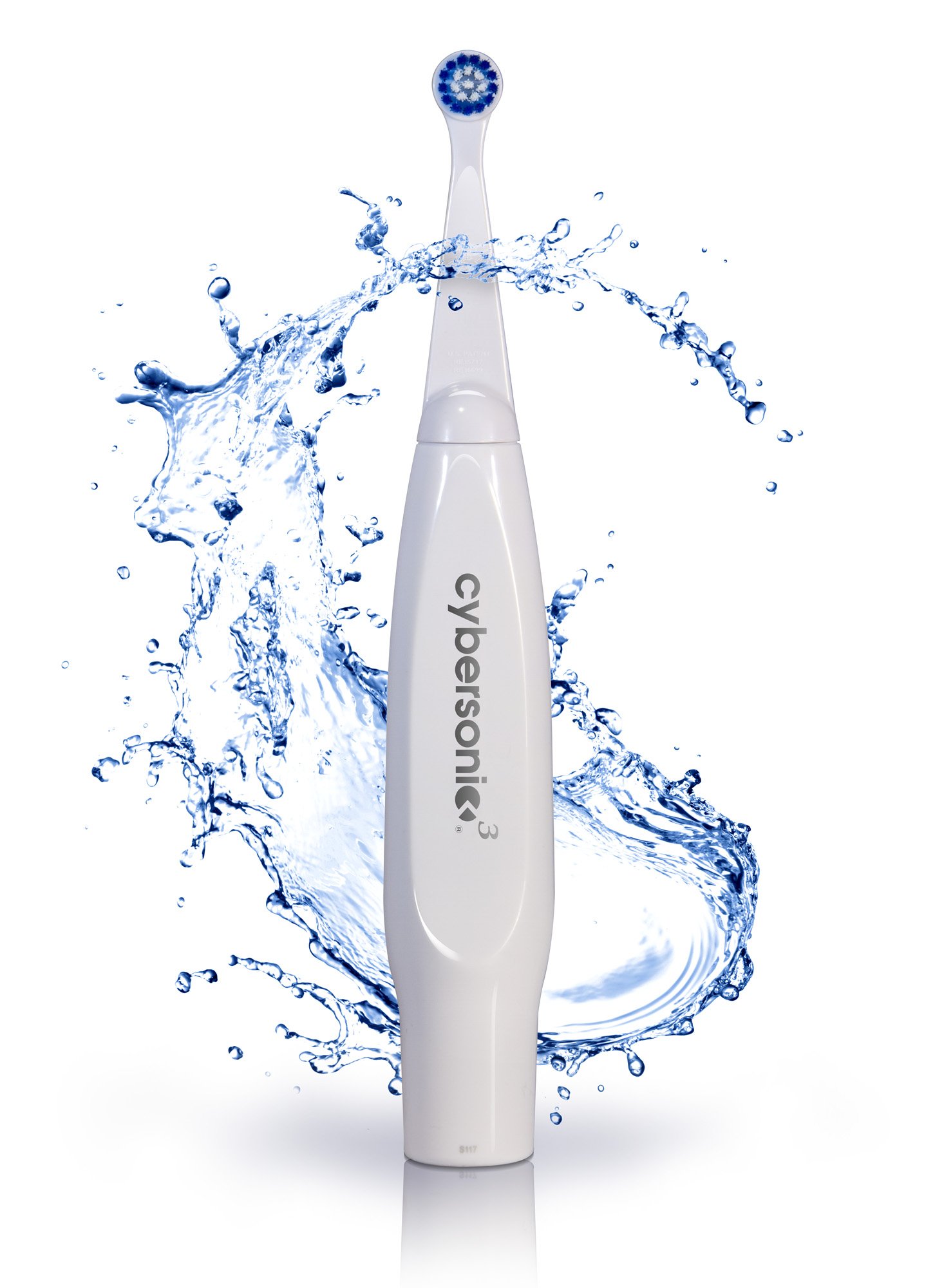 Cybersonic3 Electric Toothbrush - Rechargeable Power Toothbrush with 6 Brush Heads, Tongue Cleaner & Floss | Complete Dental Care Kit for Adults | Perfect for Travel, Home & Office Use