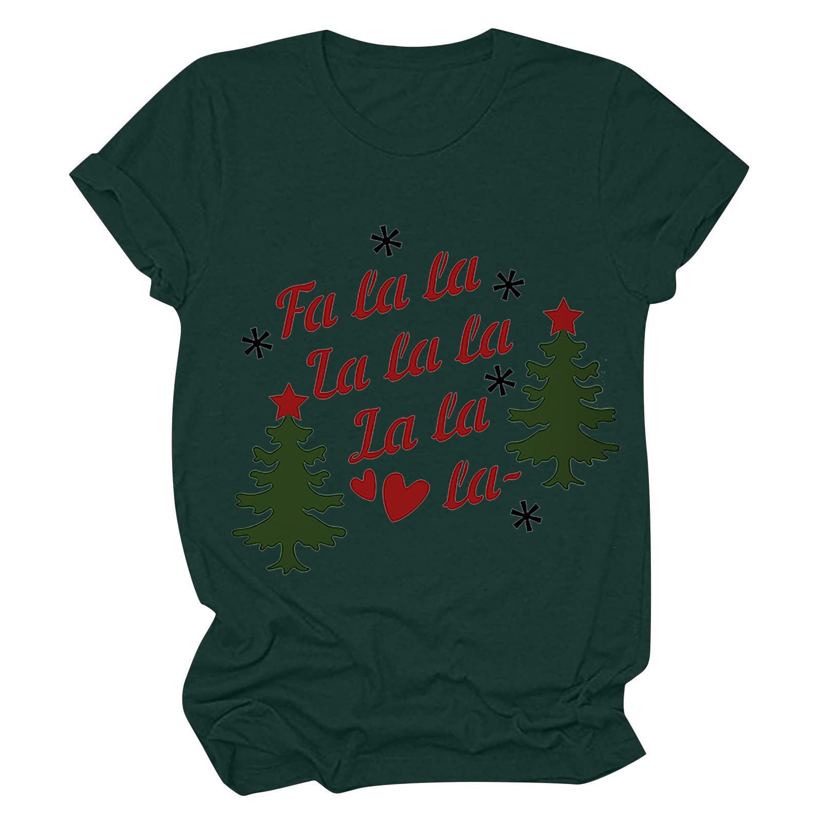 Uppada Women's Christmas Graphic Tee - Short Sleeve Boatneck Casual Shirt with Letter Print | Cute Fall Outfits & Comfy Sweatshirt | Perfect for Holiday Parties, Gift Giving & Casual Wear
