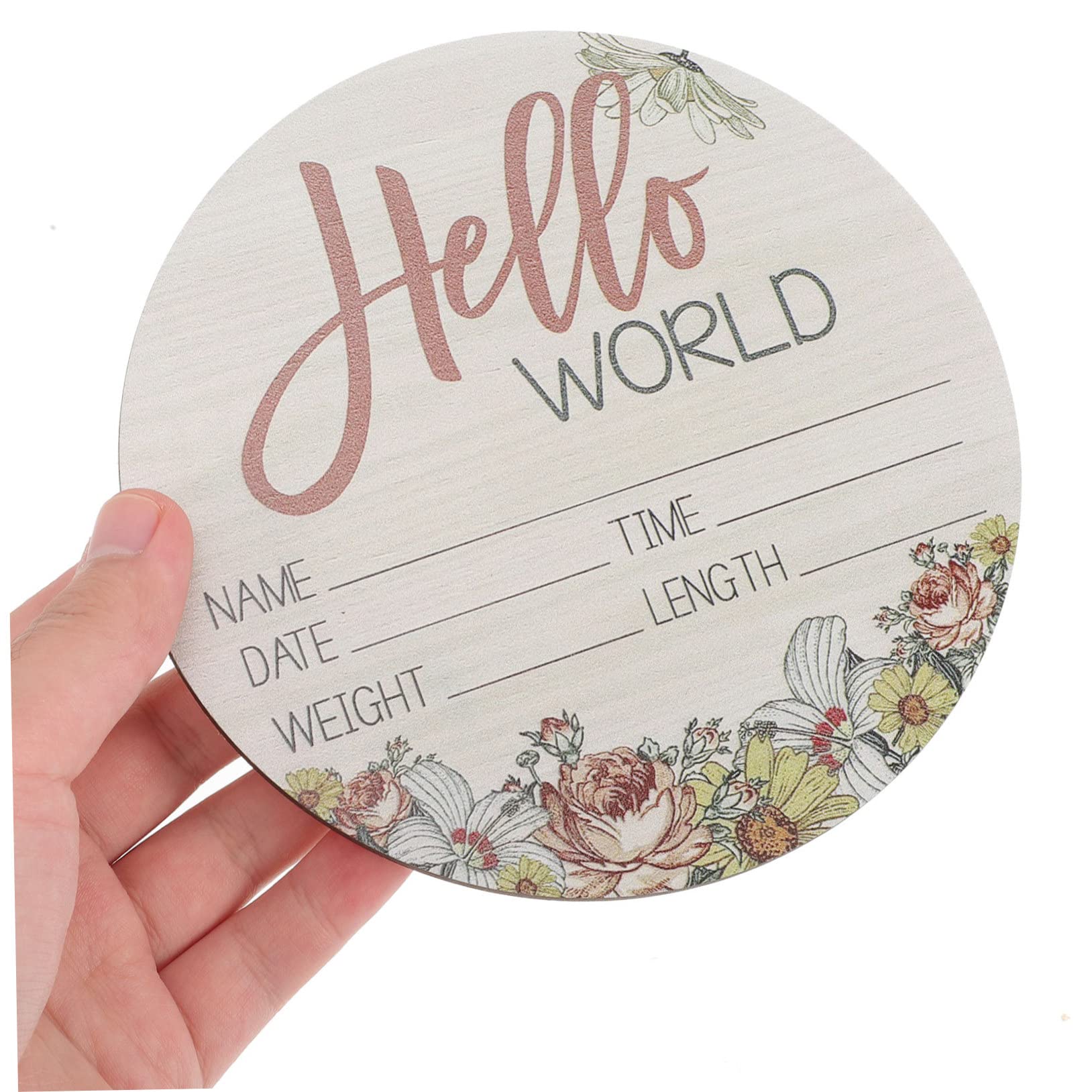 CATIEBYE Wooden Newborn Hospital Sign for Baby Girls - Custom Birth Announcement, Photo Prop & Baby Shower Decoration - Perfect for Newborn Photography, Nursery Decor & Gender Reveal Parties