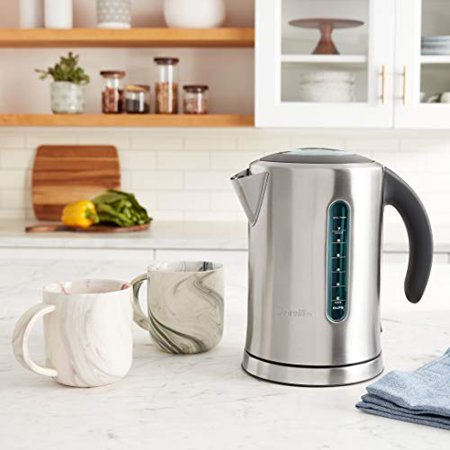 Breville BKE700BSS 1.7L Stainless Steel Electric Kettle with Soft Top - Fast Boiling for Tea, Coffee & Kitchen Use