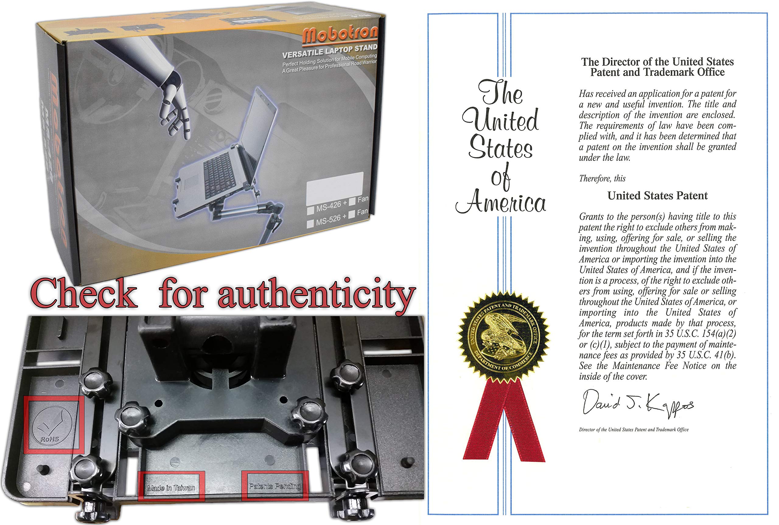 Mobotron MS-526 Heavy Duty Vehicle Laptop Mount - Secure Car Truck Dash Mount for 10-17