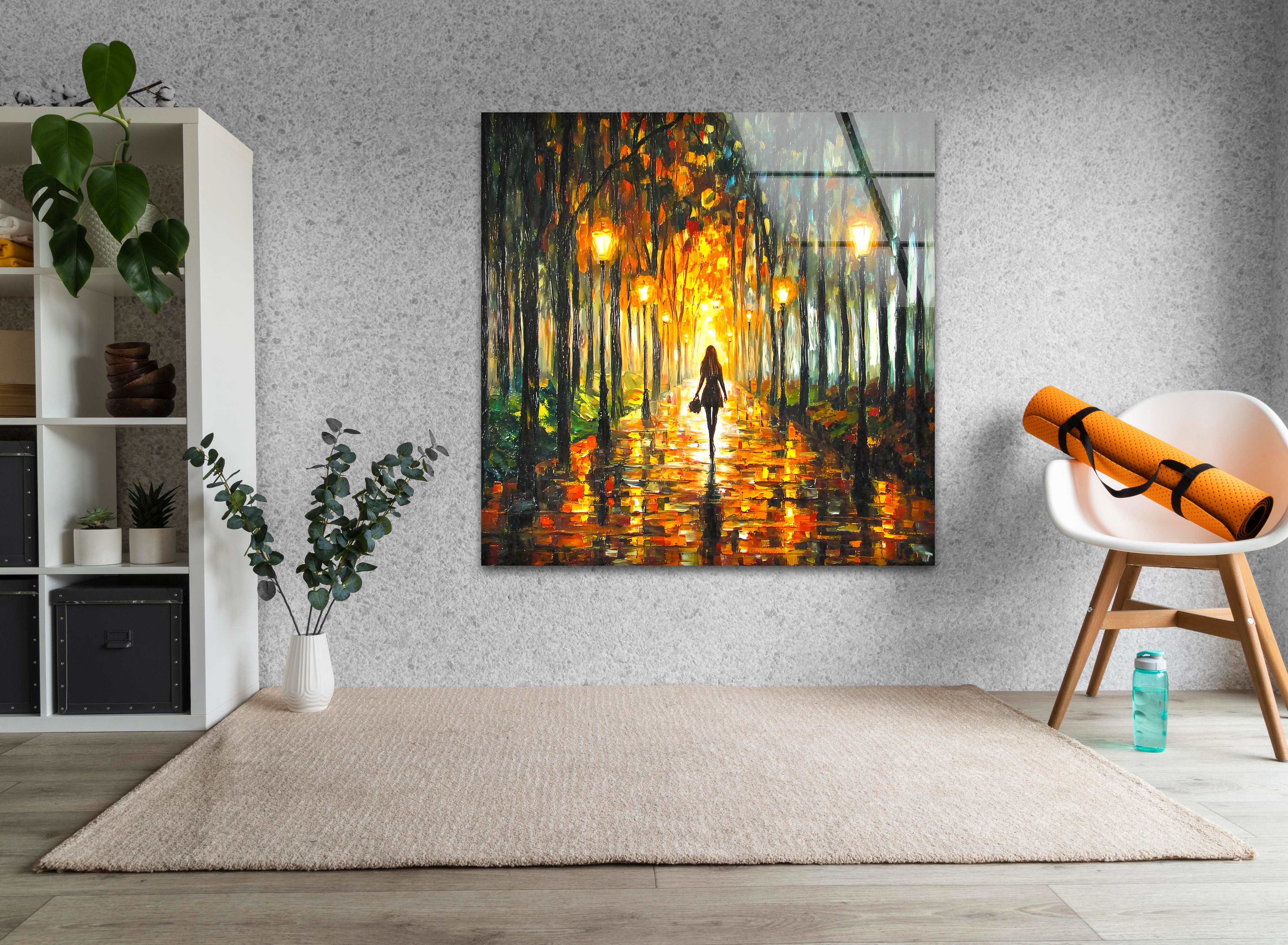 Original Afremov Woman Art Glass Wall Painting - Handmade Canvas Print for Living Room, Bedroom & Office Decor