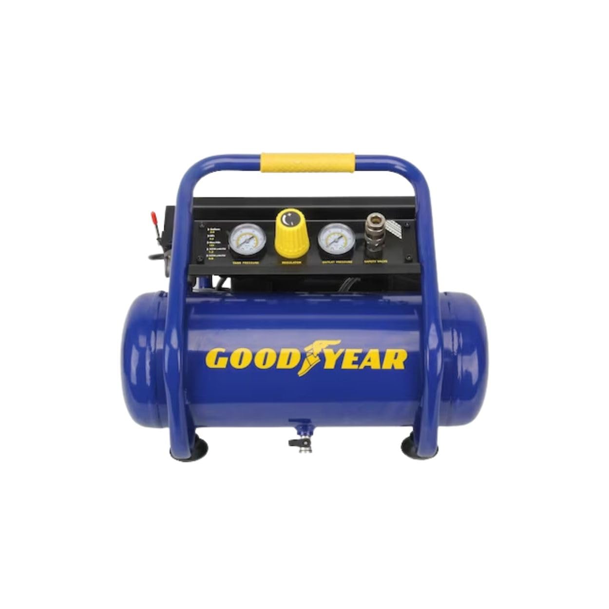 2 Gallon Portable Air Compressor - 125 PSI, 0.5 HP Oil-Free Pump, Ultra Quiet 58 dB - Roll Cage Design for Home Garage, DIY Projects & Inflating Tires, Balls, Pool Toys