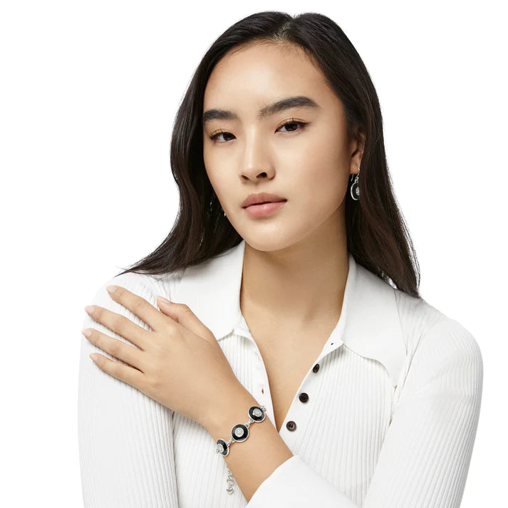 Brighton Meridian Eclipse Disc Bracelet - Elegant Silver Bangle for Women | Perfect for Parties, Weddings & Everyday Wear