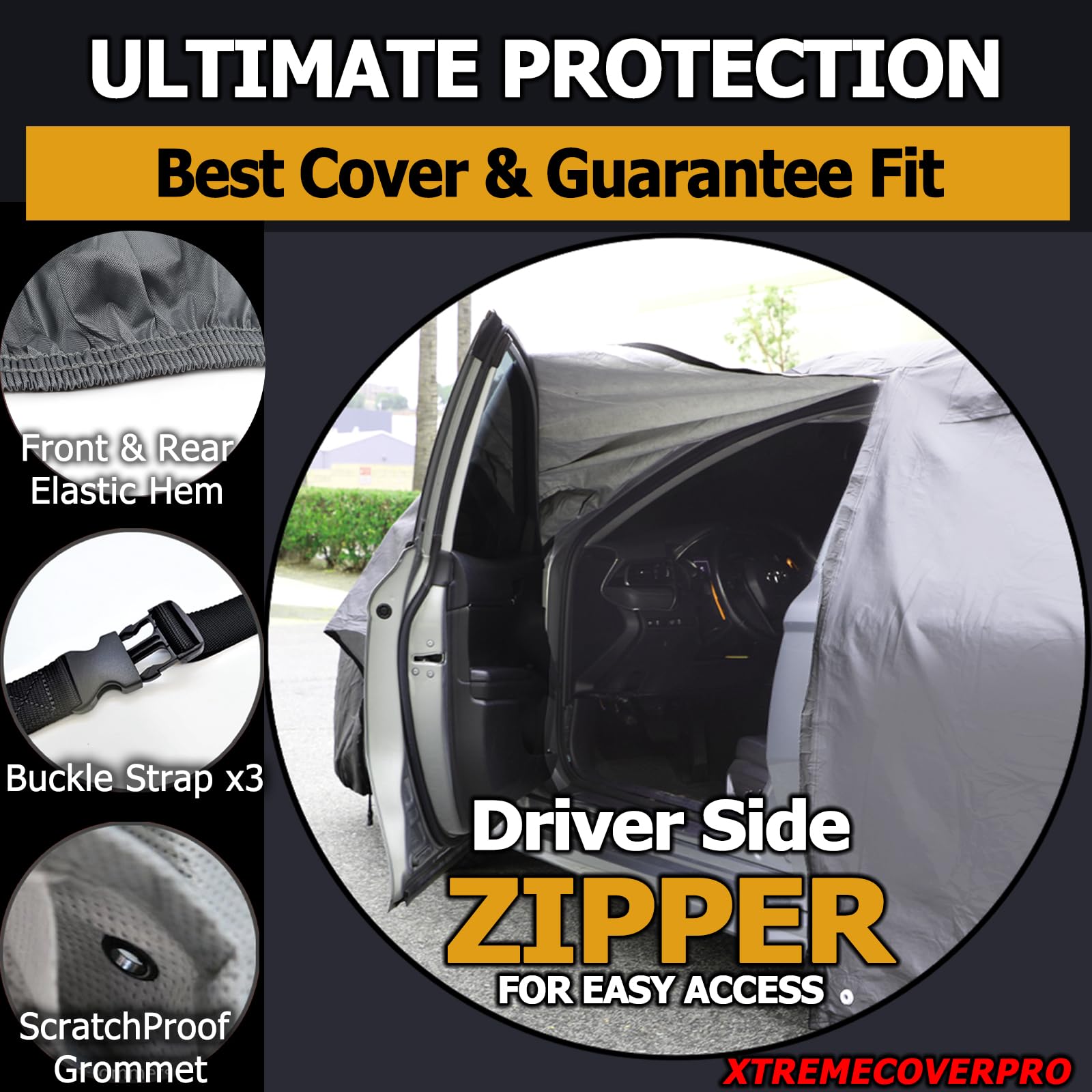 2020-2025 Toyota GR Supra Car Cover - XTREMECOVERPRO Diamond Series Waterproof Outdoor Car Cover (Grey) - All Weather Protection for Rain, Snow, UV Rays - Perfect for Garage, Driveway & Long-Term Storage