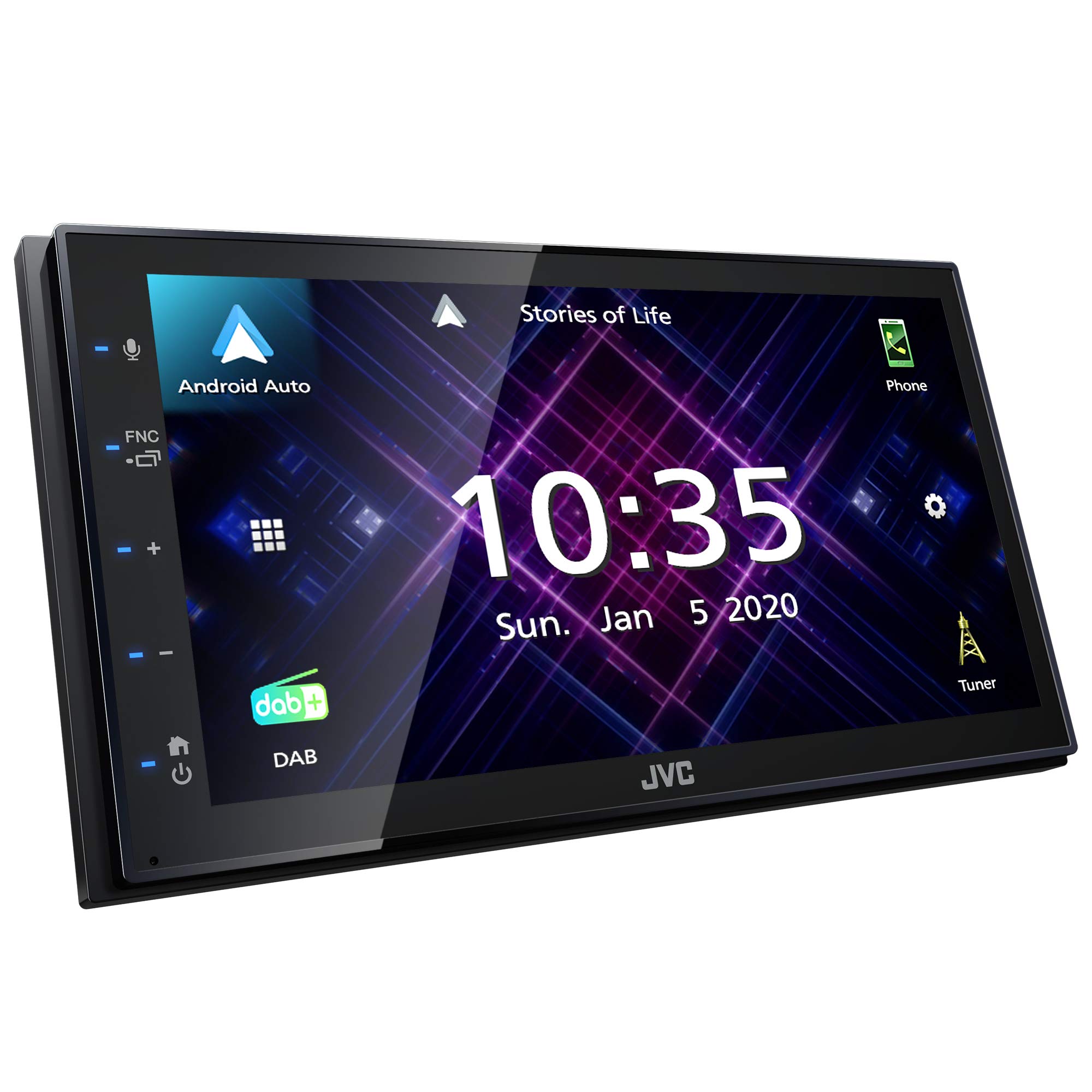 JVC KW-M565DBT Double DIN Car Stereo with Apple CarPlay & Android Auto - Bluetooth Calling, DAB Radio & Music Streaming for Seamless Hands-Free Driving & Entertainment