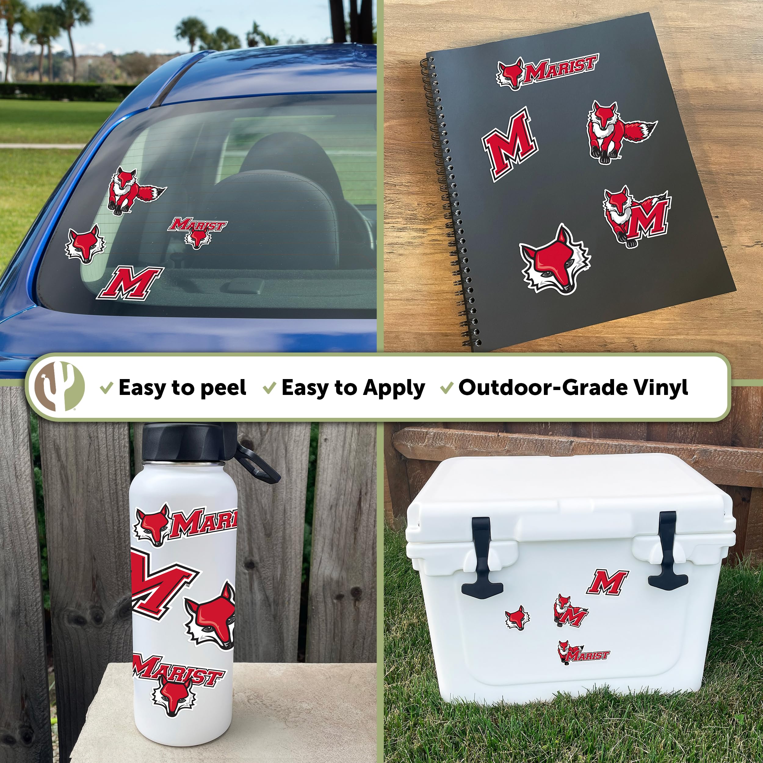 Desert Cactus Marist College Sticker - Red Foxes Vinyl Decals for Laptop, Water Bottle, Car & Scrapbook - T2 (Type 2) - Perfect for School Spirit, DIY Crafts & Personalizing Your Belongings