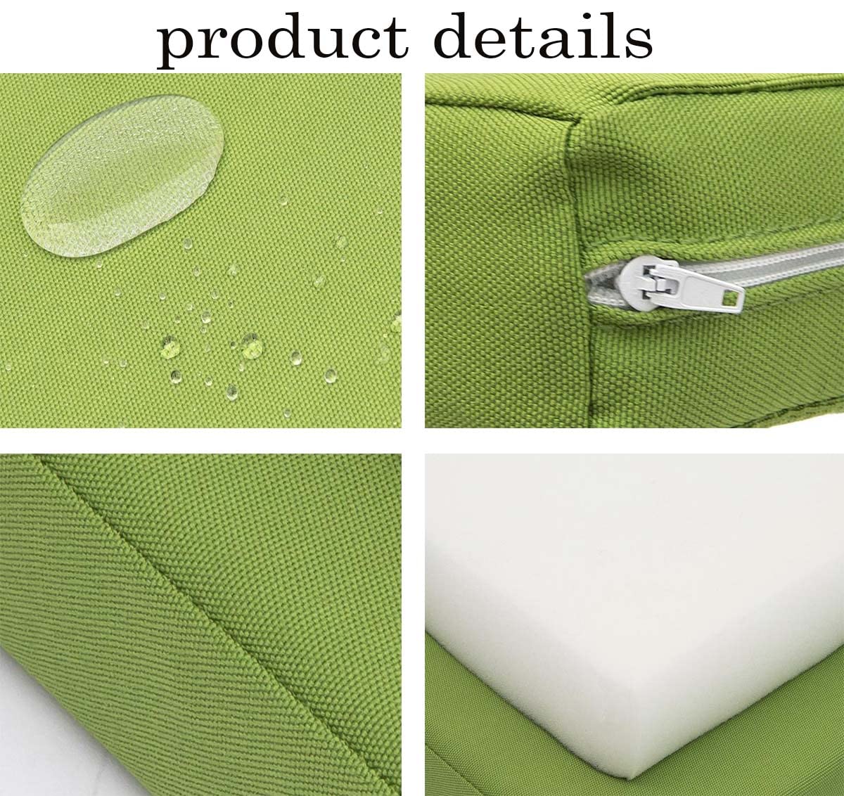 Waterproof Non-Slip Outdoor Chair Cushion - Extra Thick Square Seat Pad for Garden, Patio, Office & Home Furniture - Perfect for Relaxing, Lounging and Outdoor Dining
