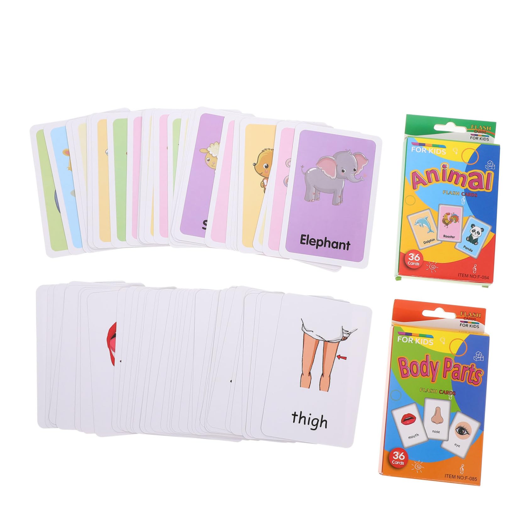 Vaguelly 4 Sets Early Education Flash Cards for Toddlers - Baby Learning Puzzle Toys for Alphabet, Numbers & Shapes - Perfect for Home, Preschool & Travel Play