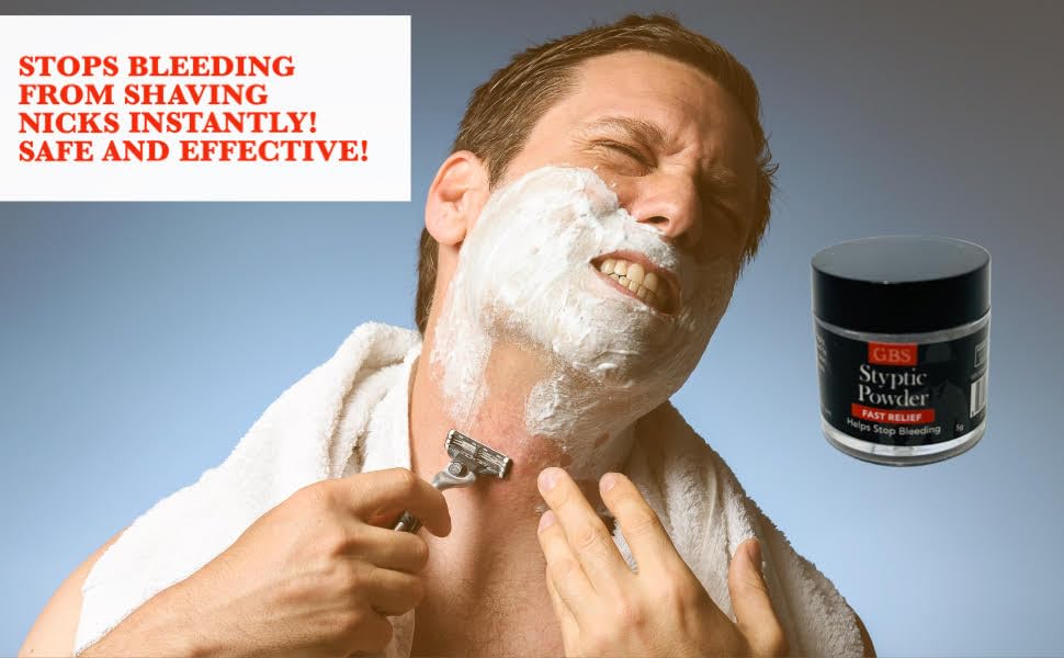 Premium G.B.S Double Edge Razor Blades - 50 Pack with Styptic Powder for Safety & Shavette Razors | Smooth Shaving Experience | Prevent Nicks & Bleeding | Perfect for Home, Travel & Barber Use